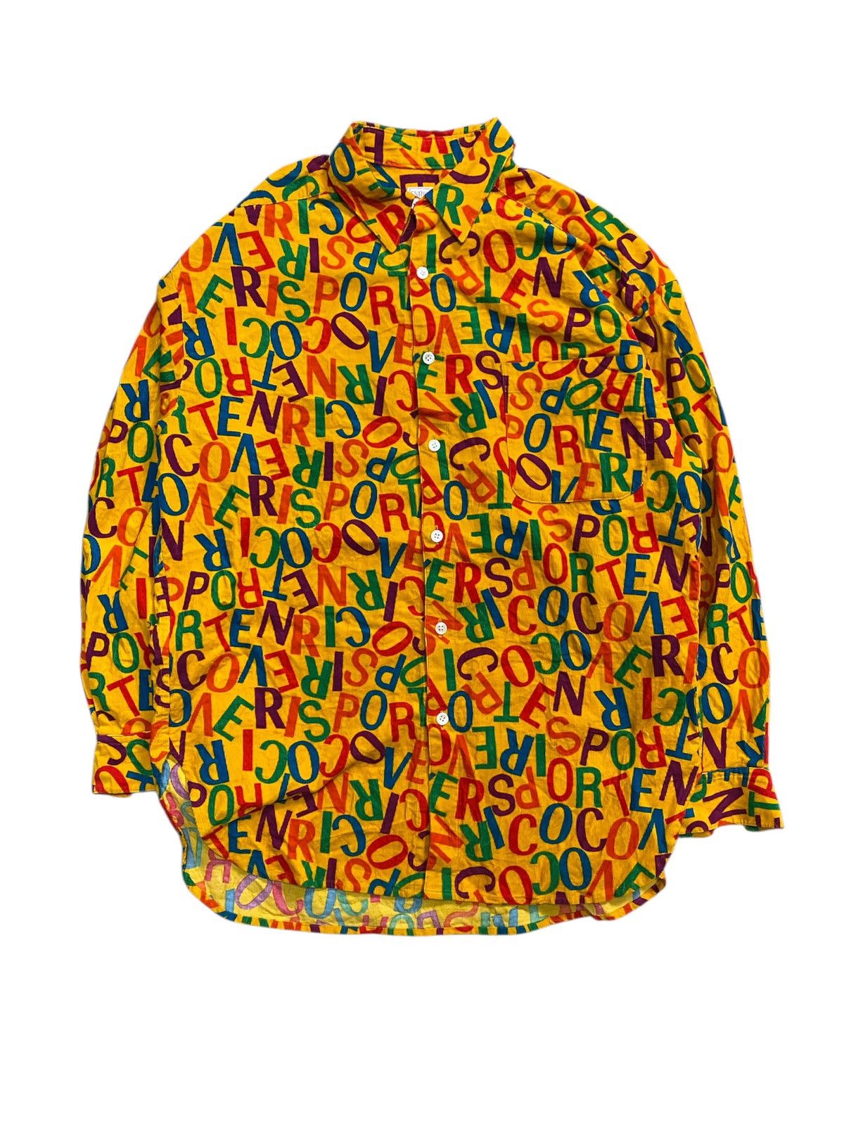 Designer × Enrico Coveri × Issey Miyake 1990s ENRICO COVERI velour corduroy fullprint Button up Size US M / EU 48-50 / 2 - 1 Thumbnail