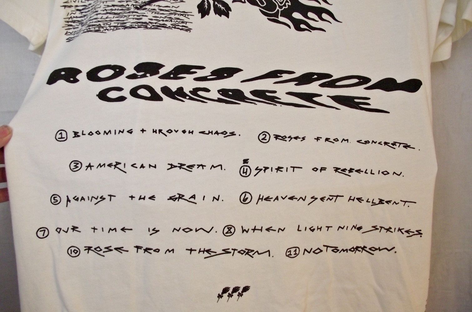 Civil Regime Graphic Tee Shirt White Skull Snake Roses From Concrete Med Size US M / EU 48-50 / 2 - 8 Thumbnail