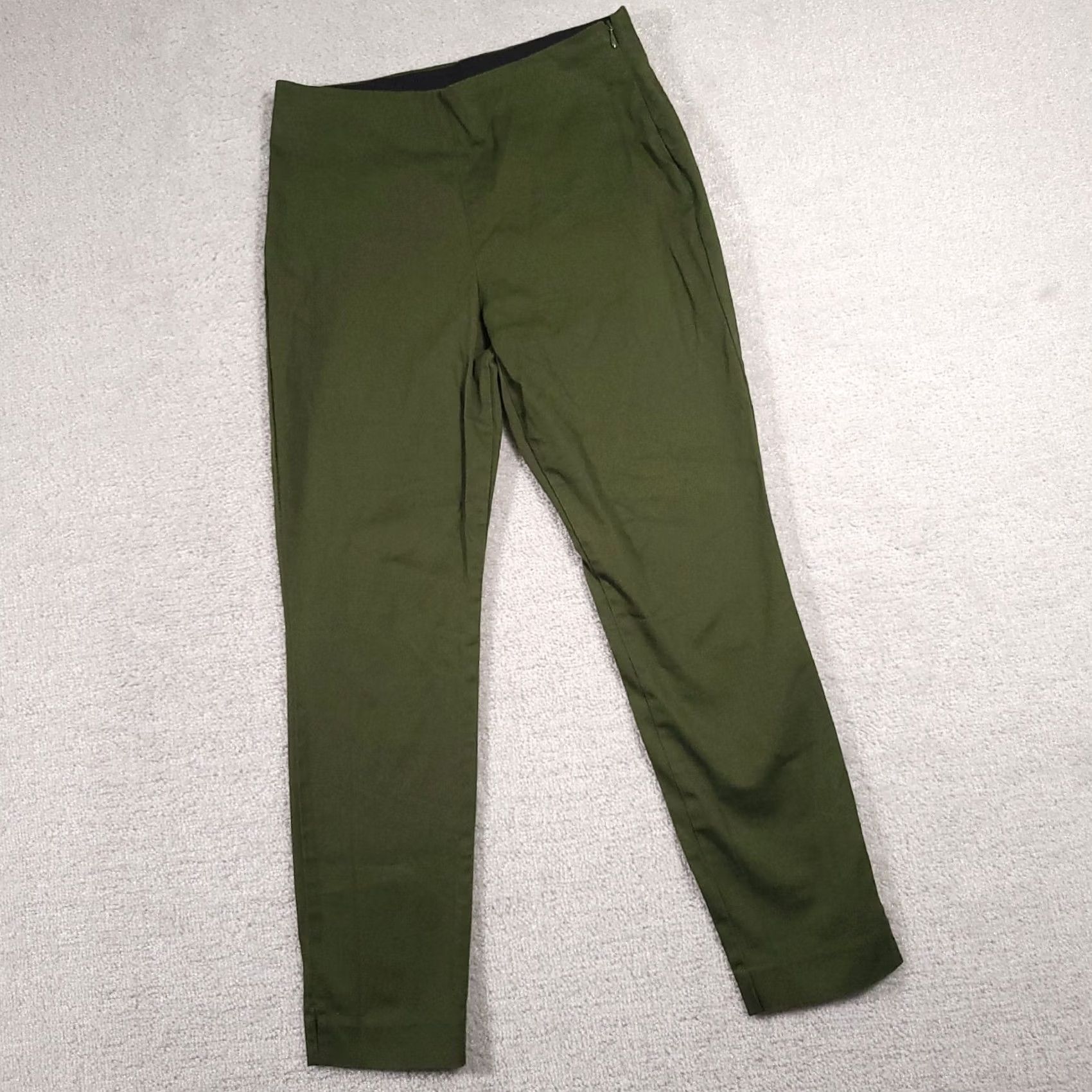 Old Navy Old Navy Skinny Chino Pants Womens 6 Green Elastic Waist Side Zip Ankle Women's Size 28" / US 6 / IT 42 - 2 Thumbnail
