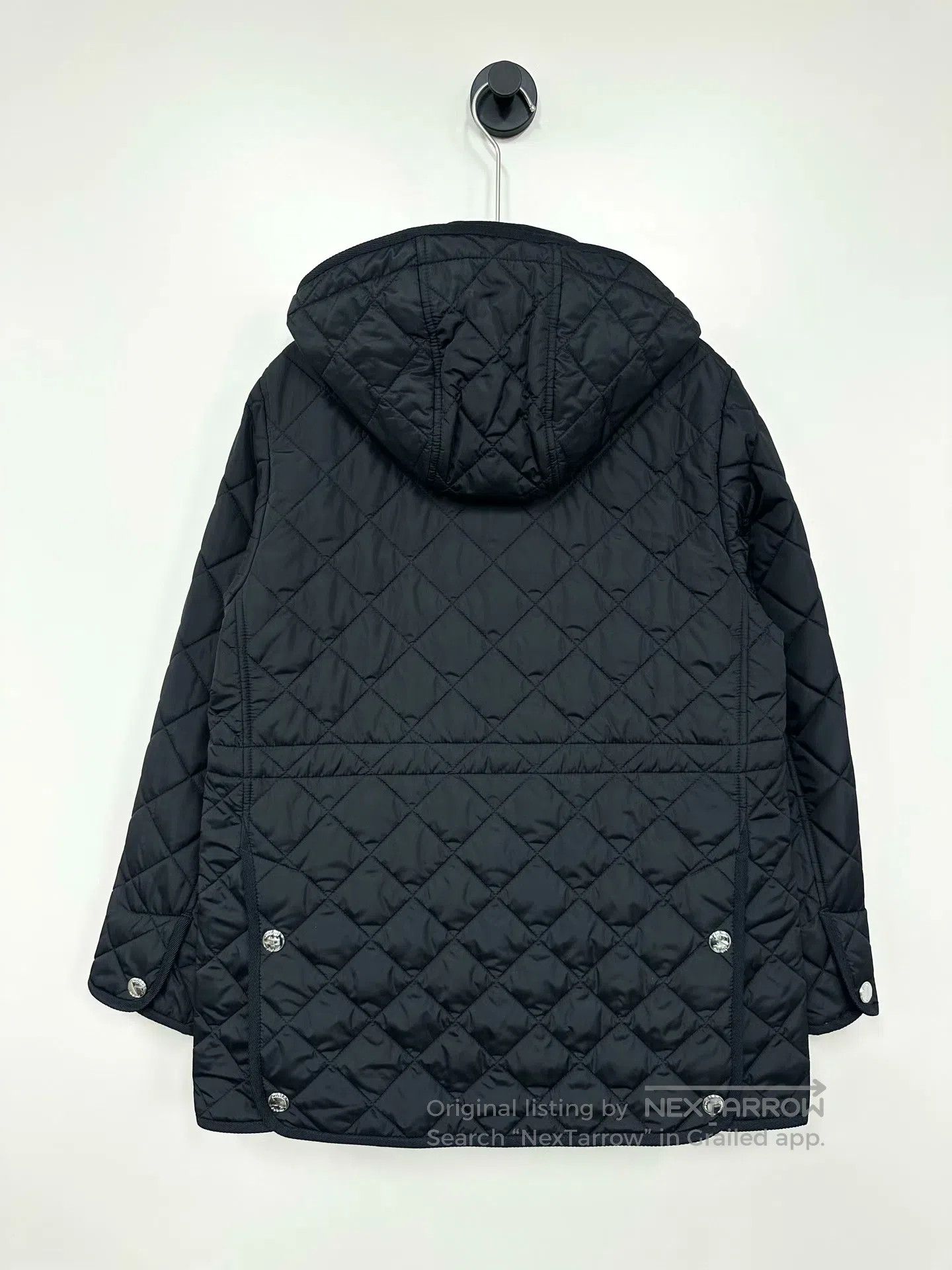 Burberry Burberry Black Diamond Pocket Cotton Quilted Hooded Jacket Size US XS / EU 42 / 0 - 2 Thumbnail