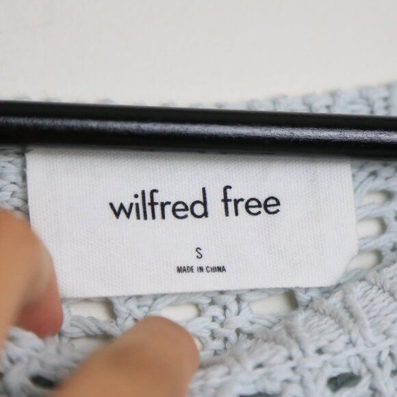 Aritzia Aritzia Wilfred Free Afterglow Glacier Blue Mesh Sweater Size S / US 4 / IT 40 - 3 Thumbnail