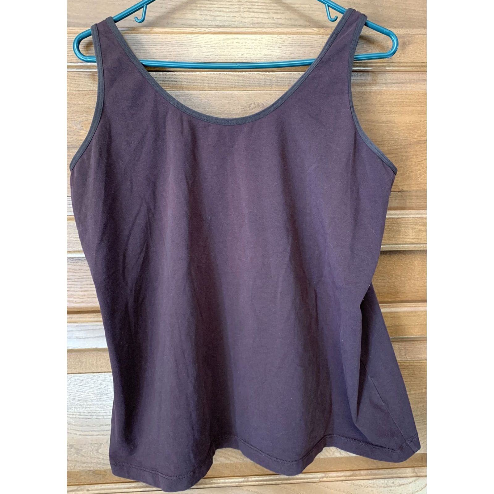 Coldwater Creek Coldwater Creek Tank Top Women L Brown Adjustable Strap Stretch Cotton Knit Regular Size L / US 10 / IT 46 - 2 Thumbnail