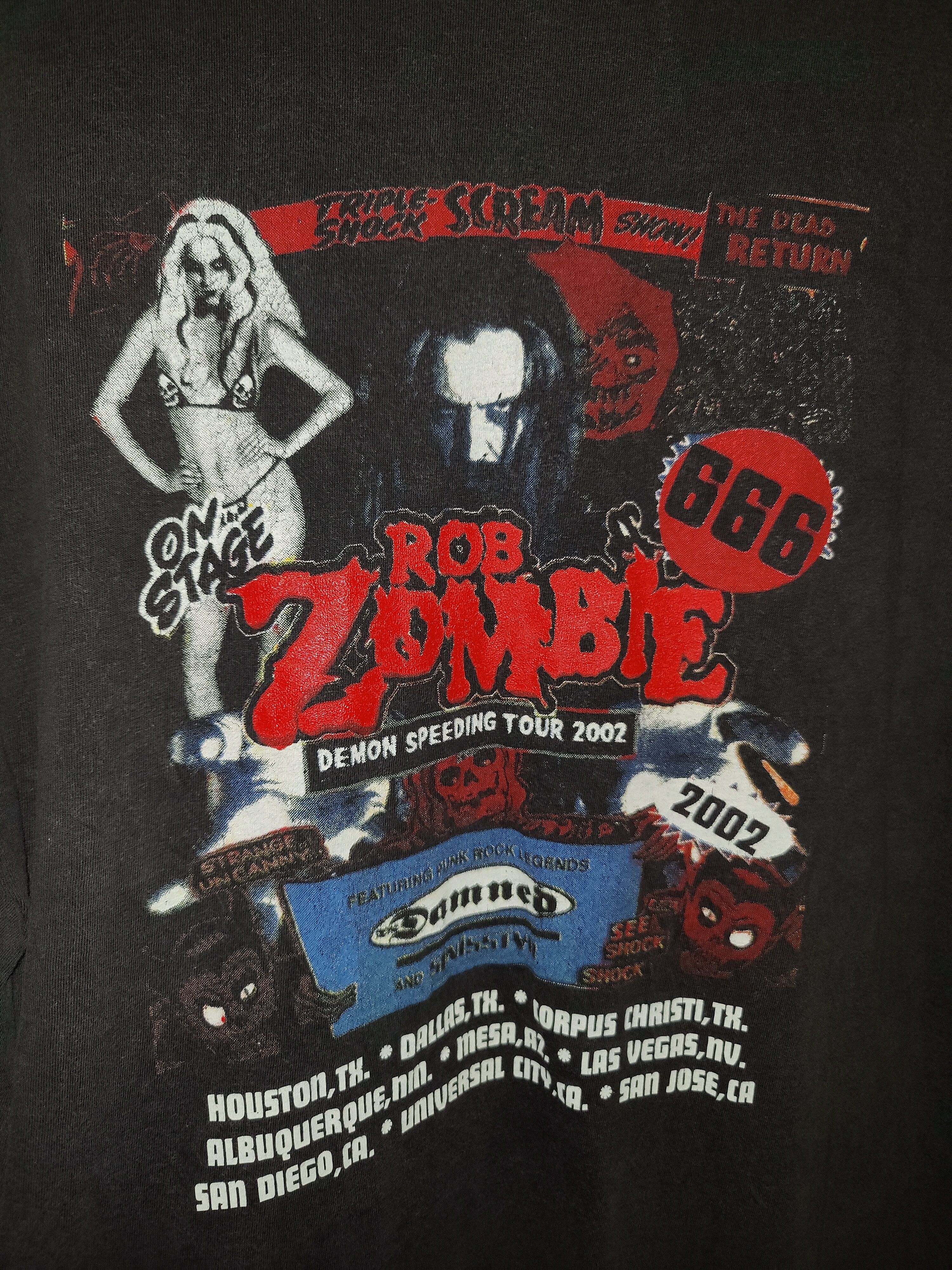 Band Tees Rob Zombie 2004 Official Tour Tshirt Black Size US XL / EU 56 / 4 - 3 Thumbnail