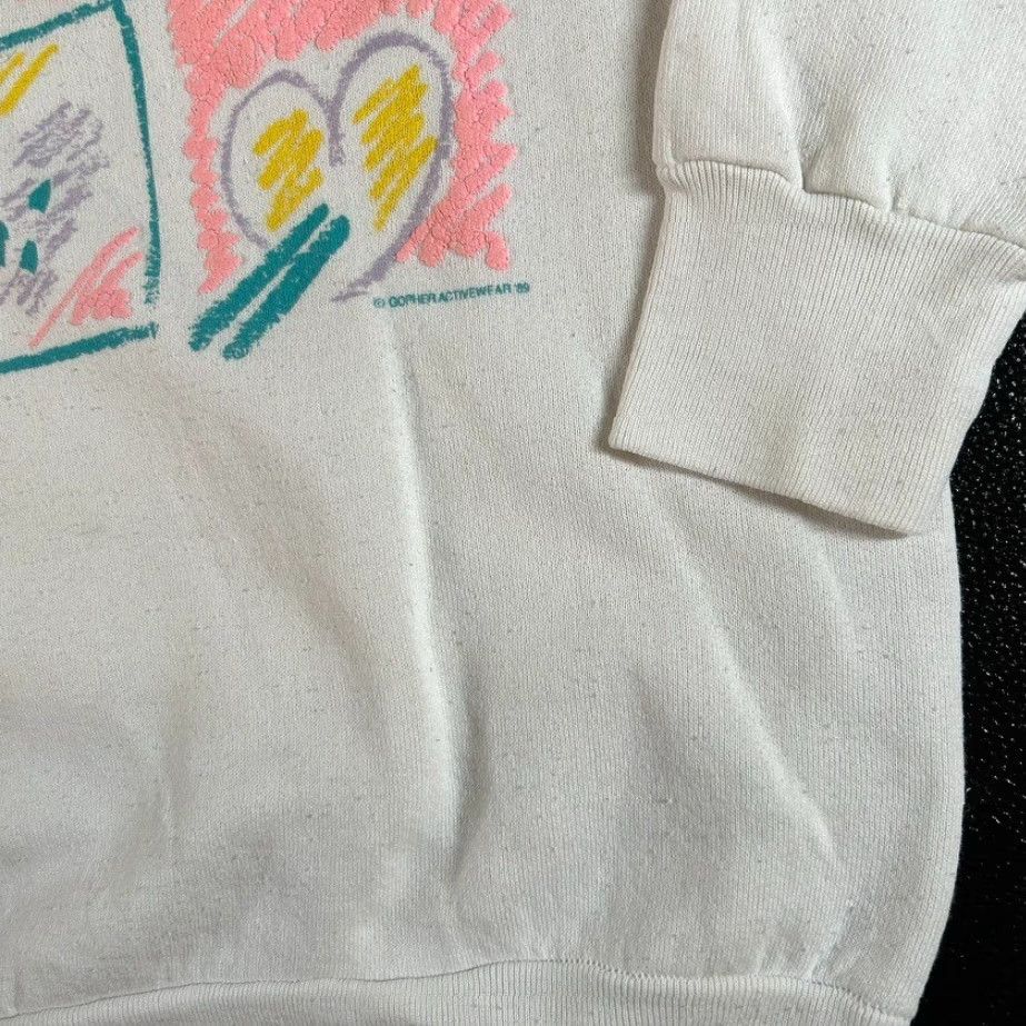 Fruit Of The Loom VINTAGE Fruit of the Loom Minnesota Hearts Sweatshirt Pullover Women L White Crew Neck Long Sleeve Graphic Print Size L / US 10 / IT 46 - 4 Thumbnail