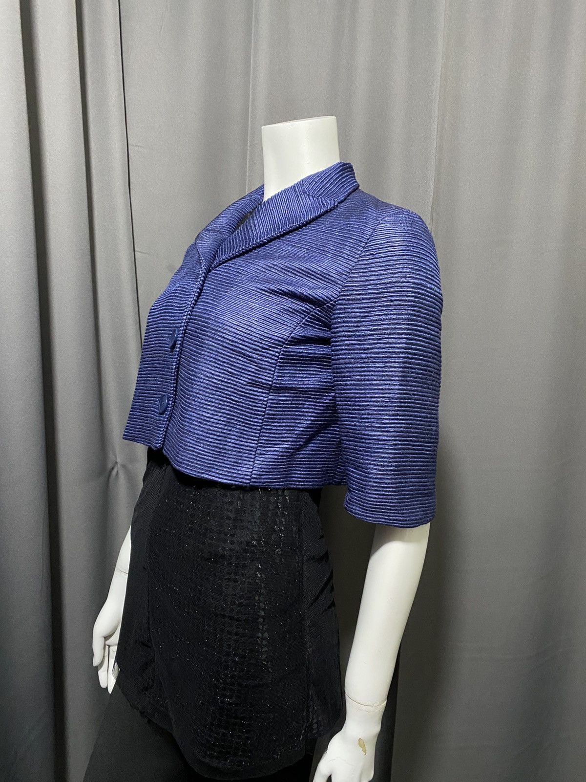 Akris Akris Punto- Cropped Mulberry Silk Jacket Size M / US 6-8 / IT 42-44 - 7 Thumbnail