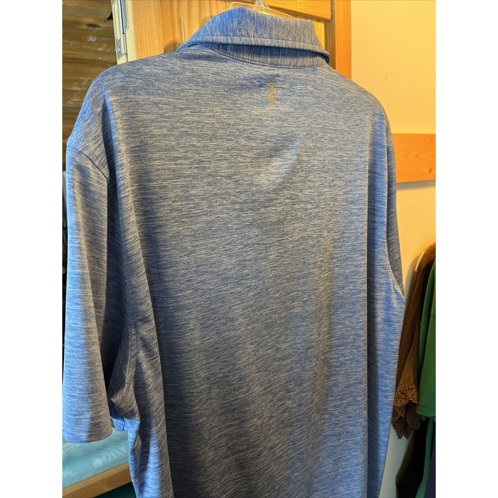 Izod IZOD GOLF Men’s Size L Blue SS Button Polyester Polo Shirt Size US L / EU 52-54 / 3 - 12 Thumbnail