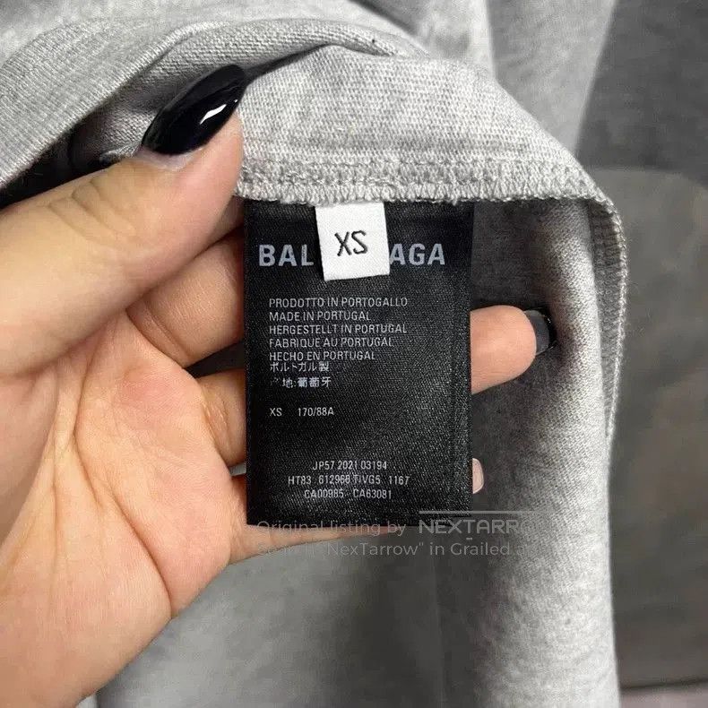 Balenciaga Balenciaga Gray Logo Print Short Sleeve T-shirt. Size US XS / EU 42 / 0 - 4 Thumbnail