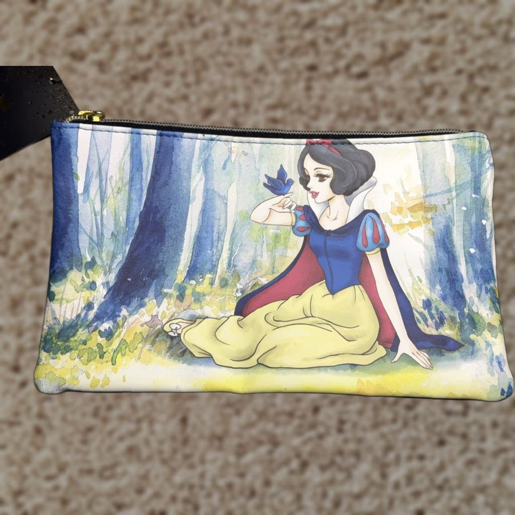 Vintage Disney Loungefly Snow White Pouch Clutch Womens Medium Blue Makeup Bag Fairest of All Princess Size ONE SIZE - 1 Thumbnail