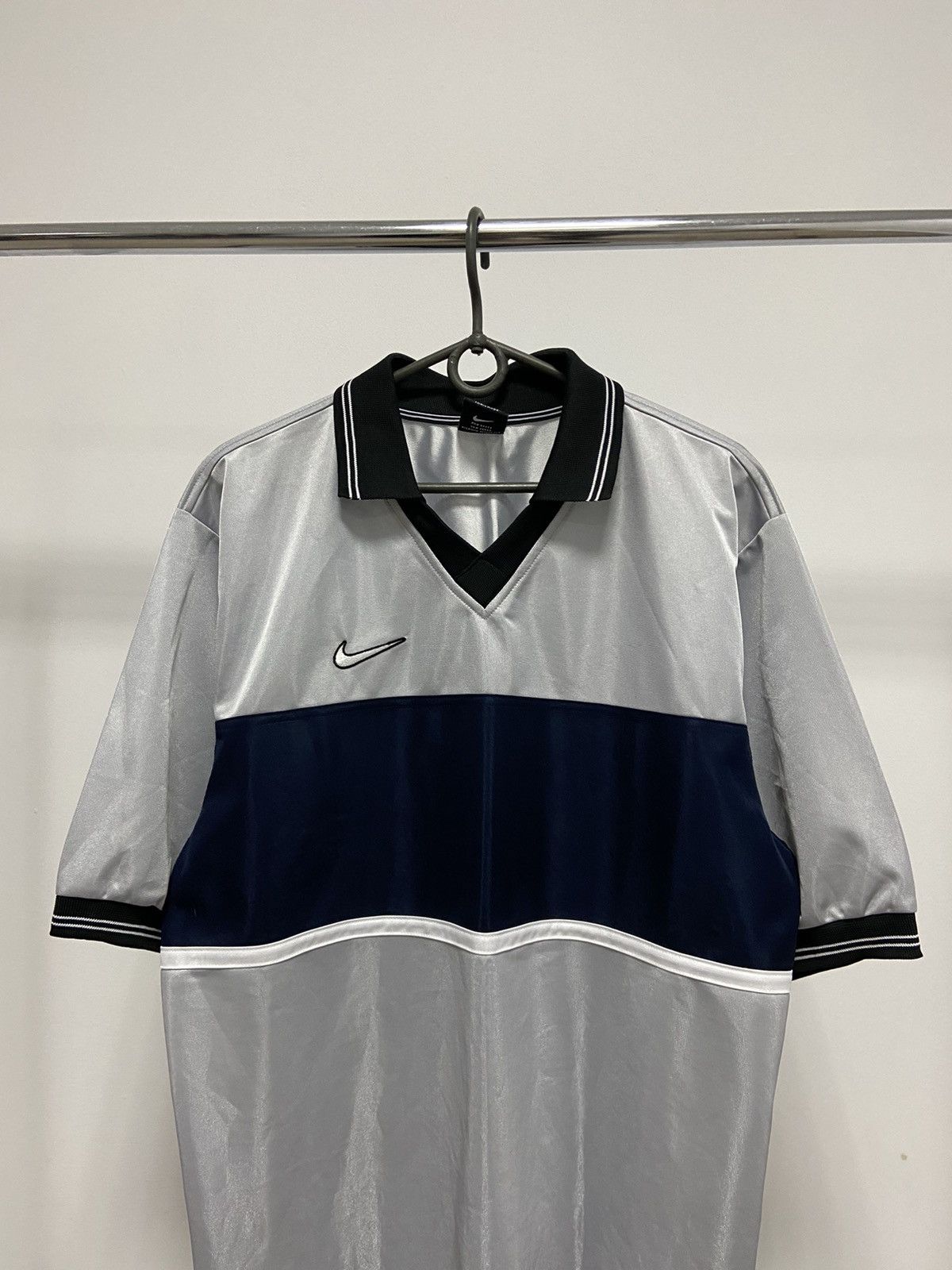 Nike Rugby T Shirt Vintage Small Logo Swoosh Football Jersey