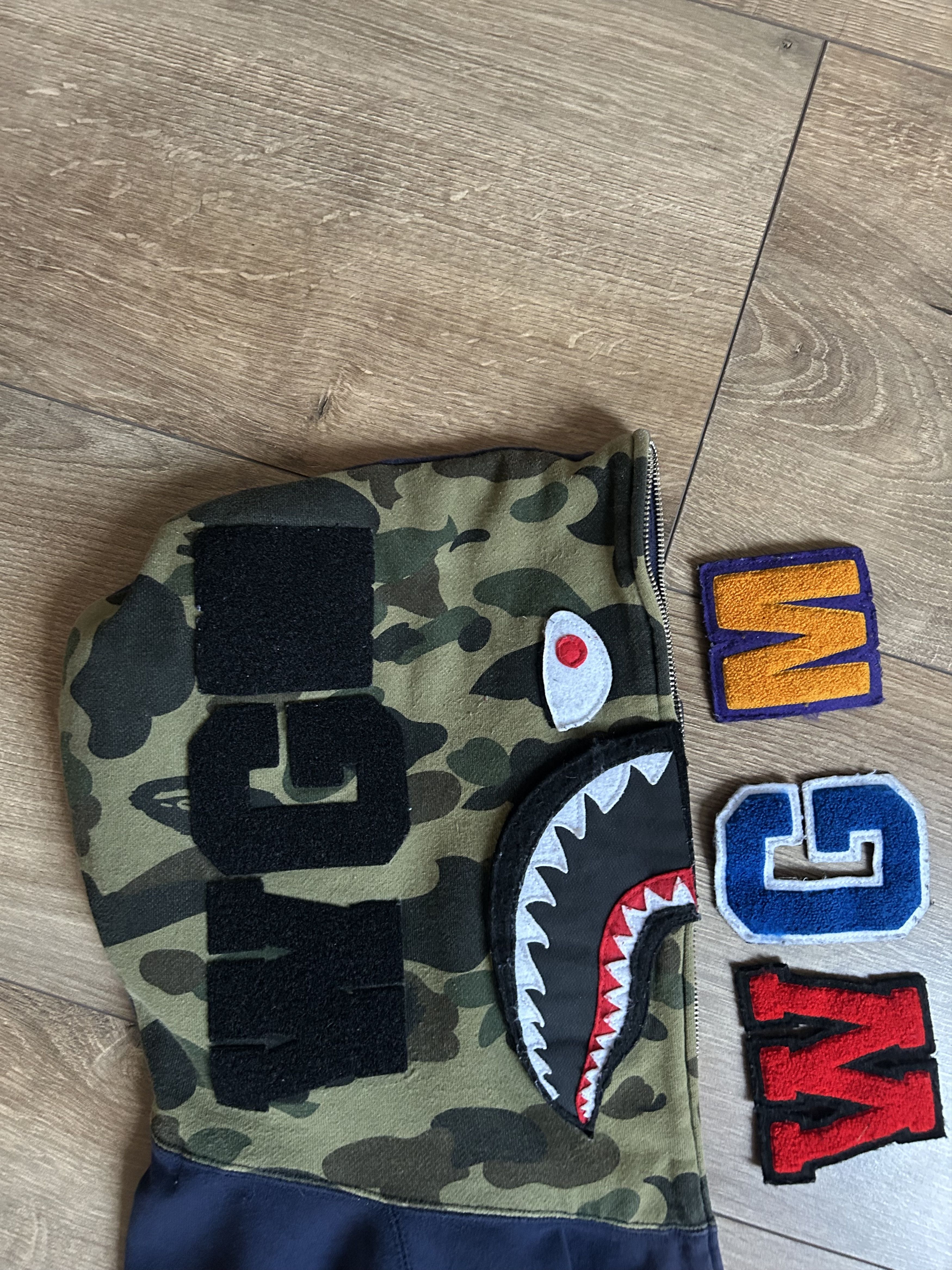 Bape 1st Camo Detachable Shark Full Zip Hoodie Size US L / EU 52-54 / 3 - 2 Thumbnail