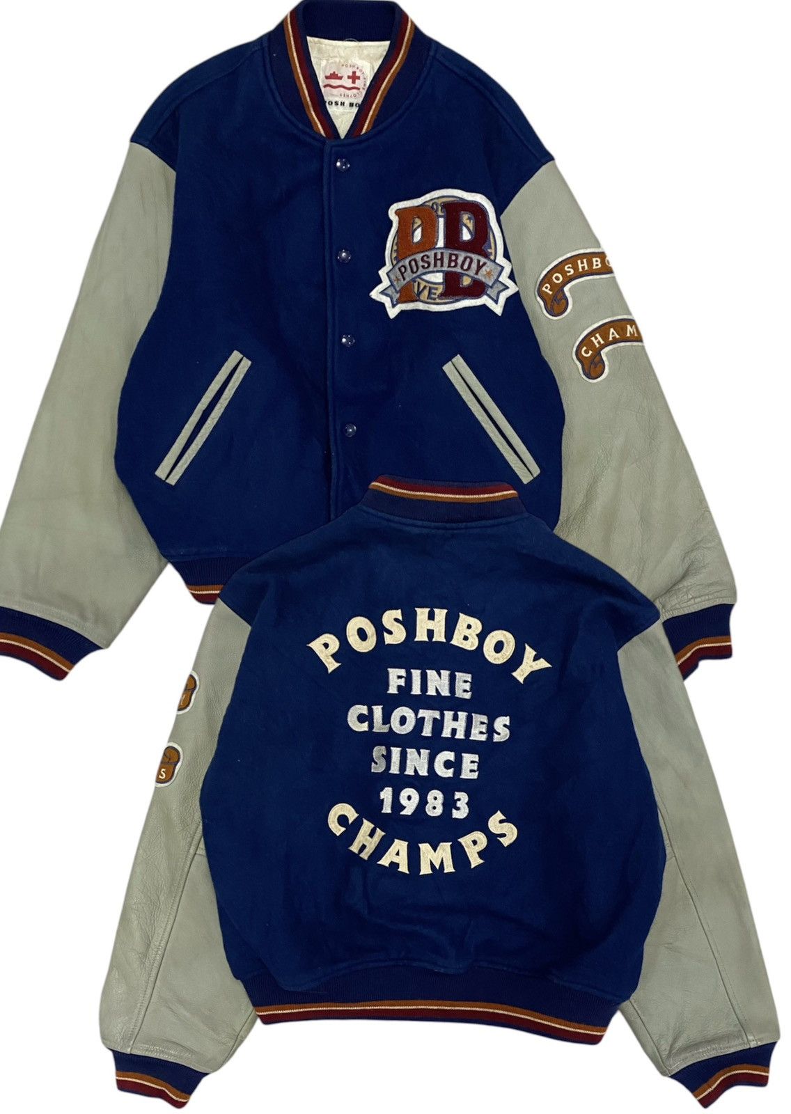 Swagger 1990s POSH BOY leather man Varsity Jacket Size US M / EU 48-50 / 2 - 1 Thumbnail
