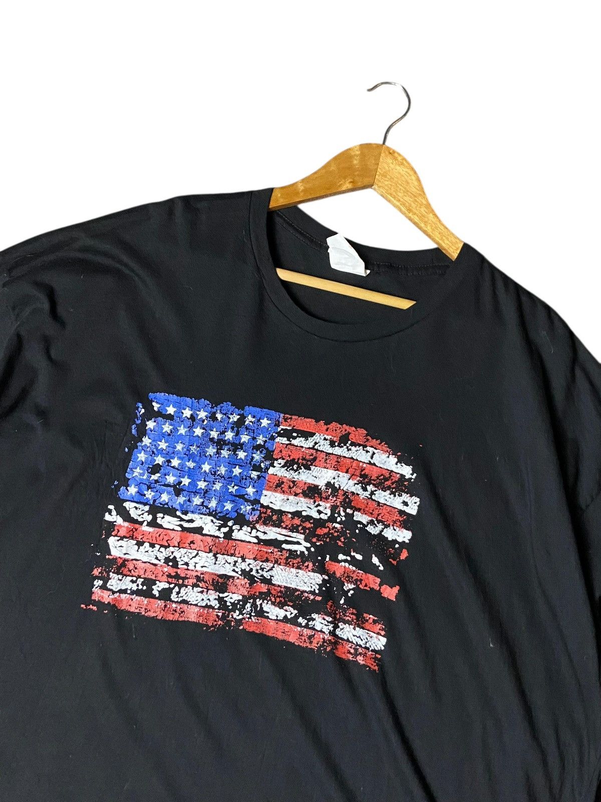 Japanese Brand 🇺🇸 Shop4ever American Flags Distressed Tshirt (143) Size US L / EU 52-54 / 3 - 3 Thumbnail