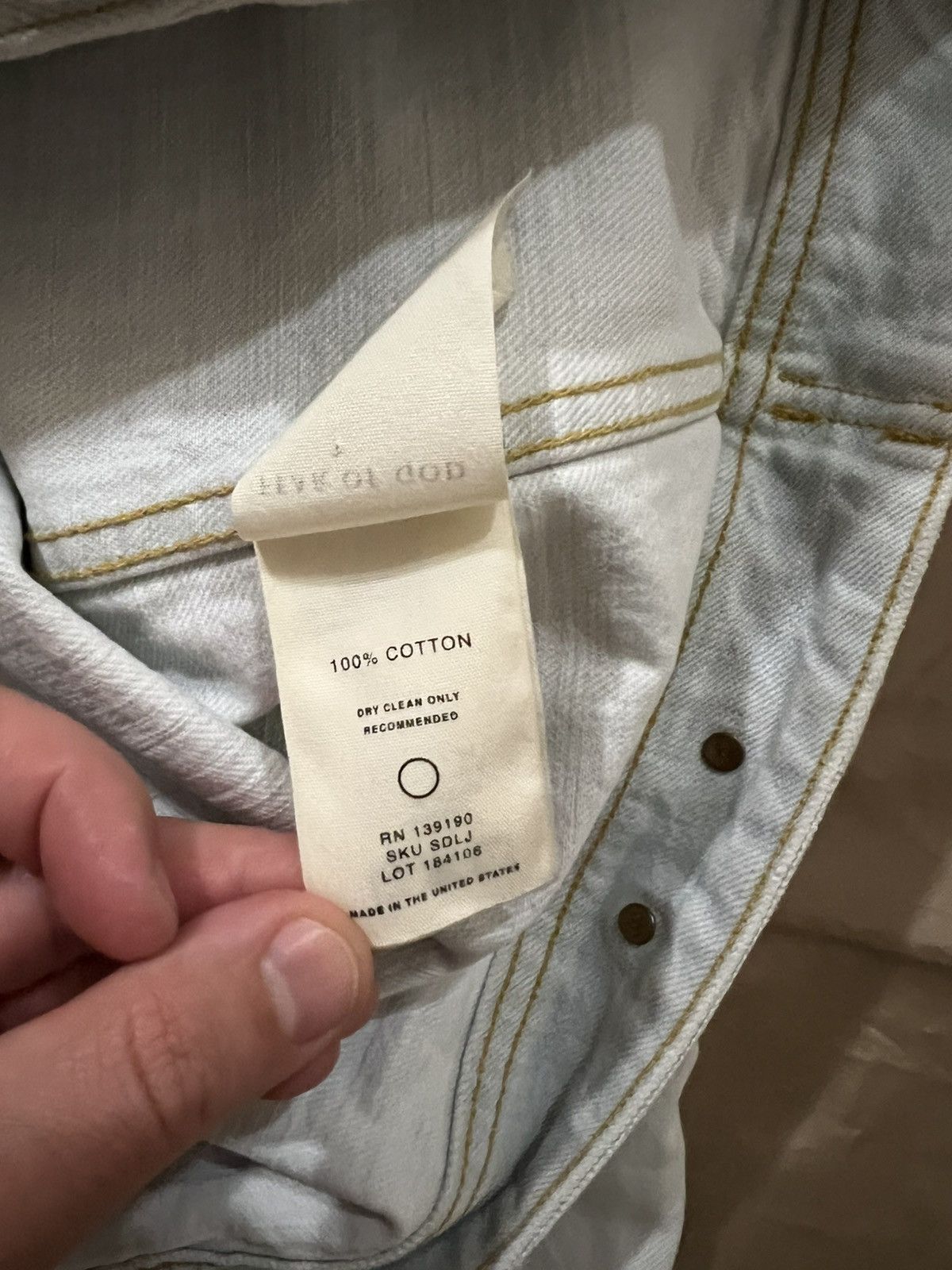 Fear of God FEAR OF GOD Fifth Collection Selvedge Denim Trucker size L Size US L / EU 52-54 / 3 - 6 Thumbnail