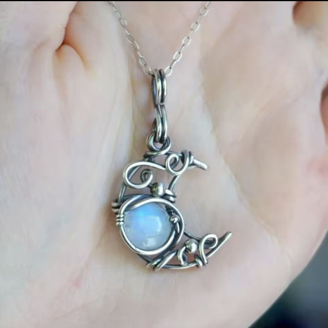 Jewelry Silver moon necklace Size ONE SIZE - 3 Thumbnail