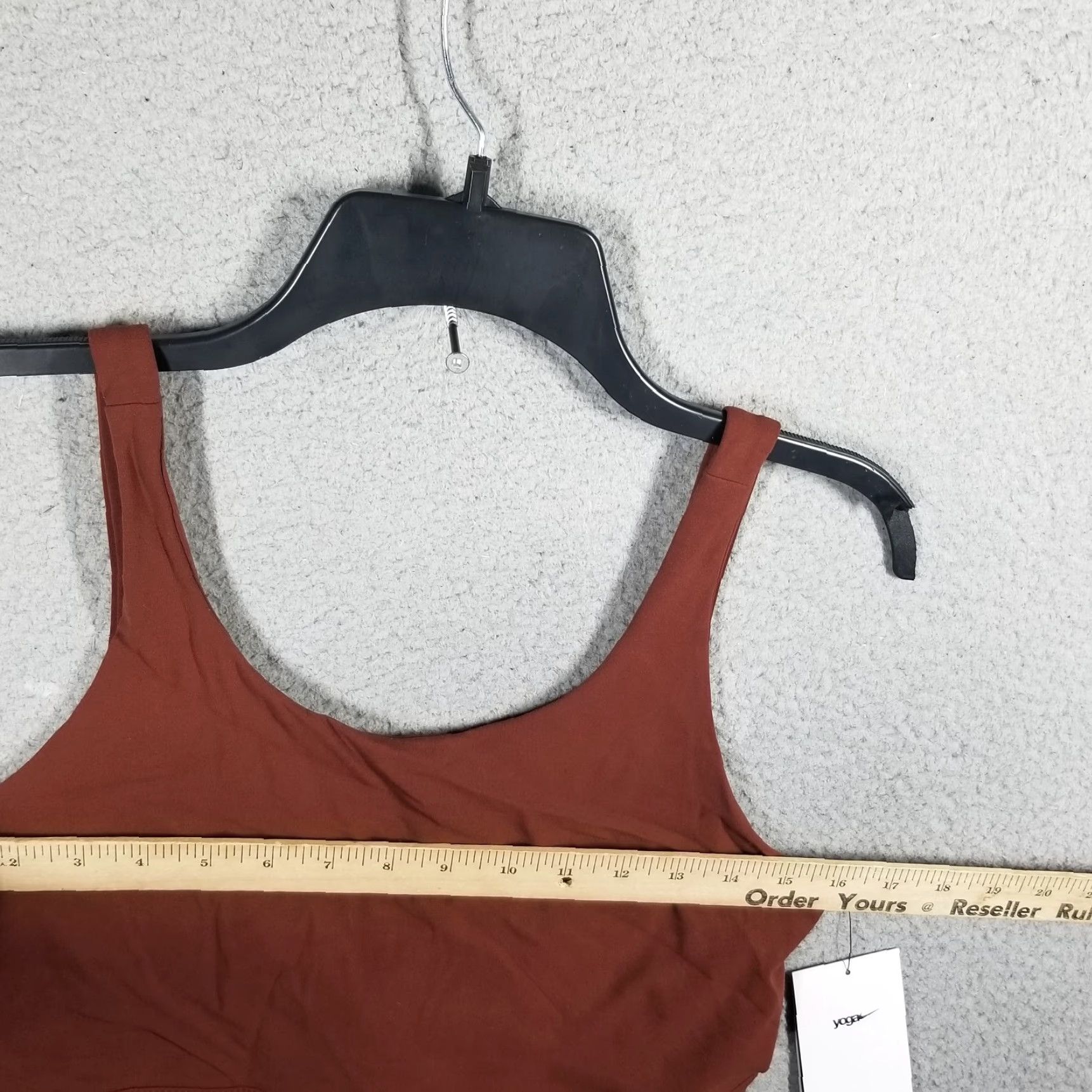 Nike Nike Women's Yoga Luxe Crop Tank Top Large Brown Activewear Cropped 2010s Women's Size L / US 10 / IT 46 - 6 Thumbnail