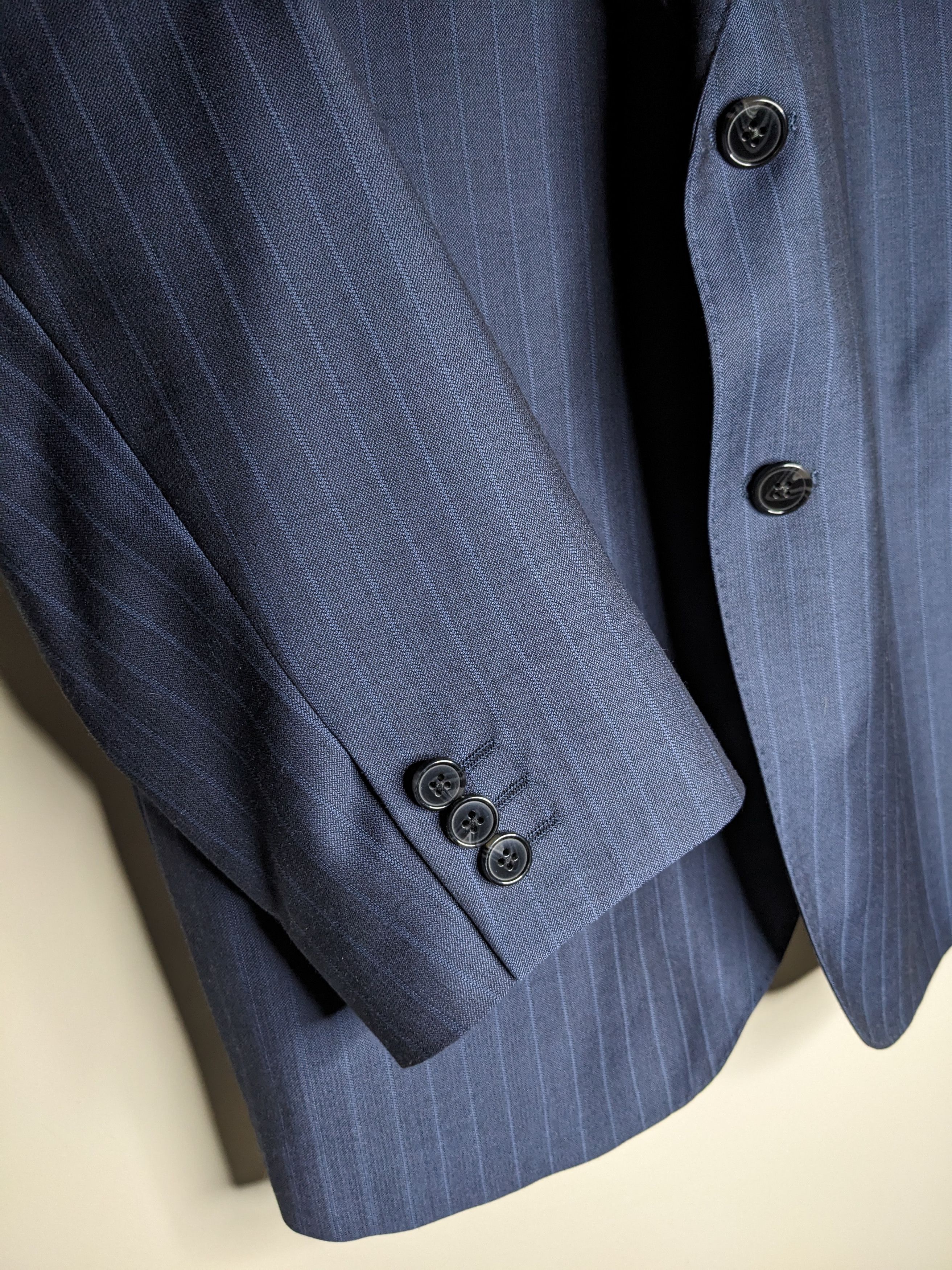 Ermenegildo Zegna Ermenegildo Zegna Blazer 38R Navy Pinstriped Wool Jacket Size 40R - 6 Thumbnail