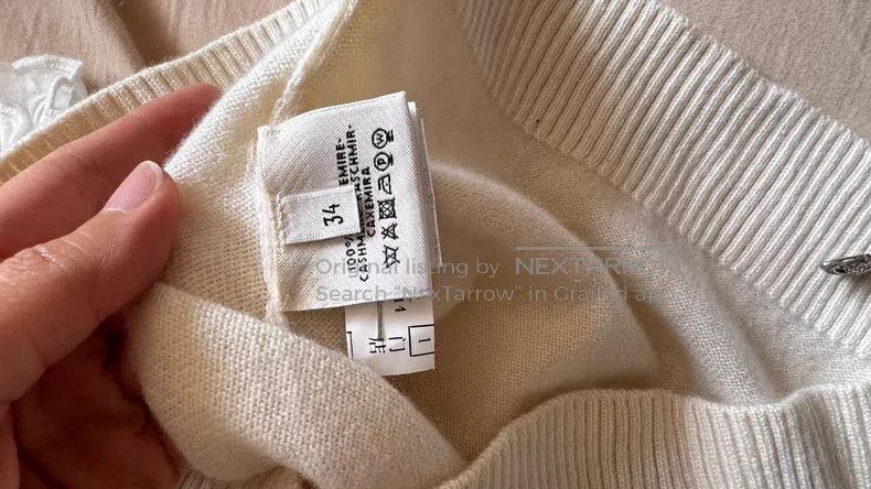 Hermes Hermes Cashmere knit short-sleeved T-shirt Size XXS / US 00 / IT 34 - 7 Thumbnail