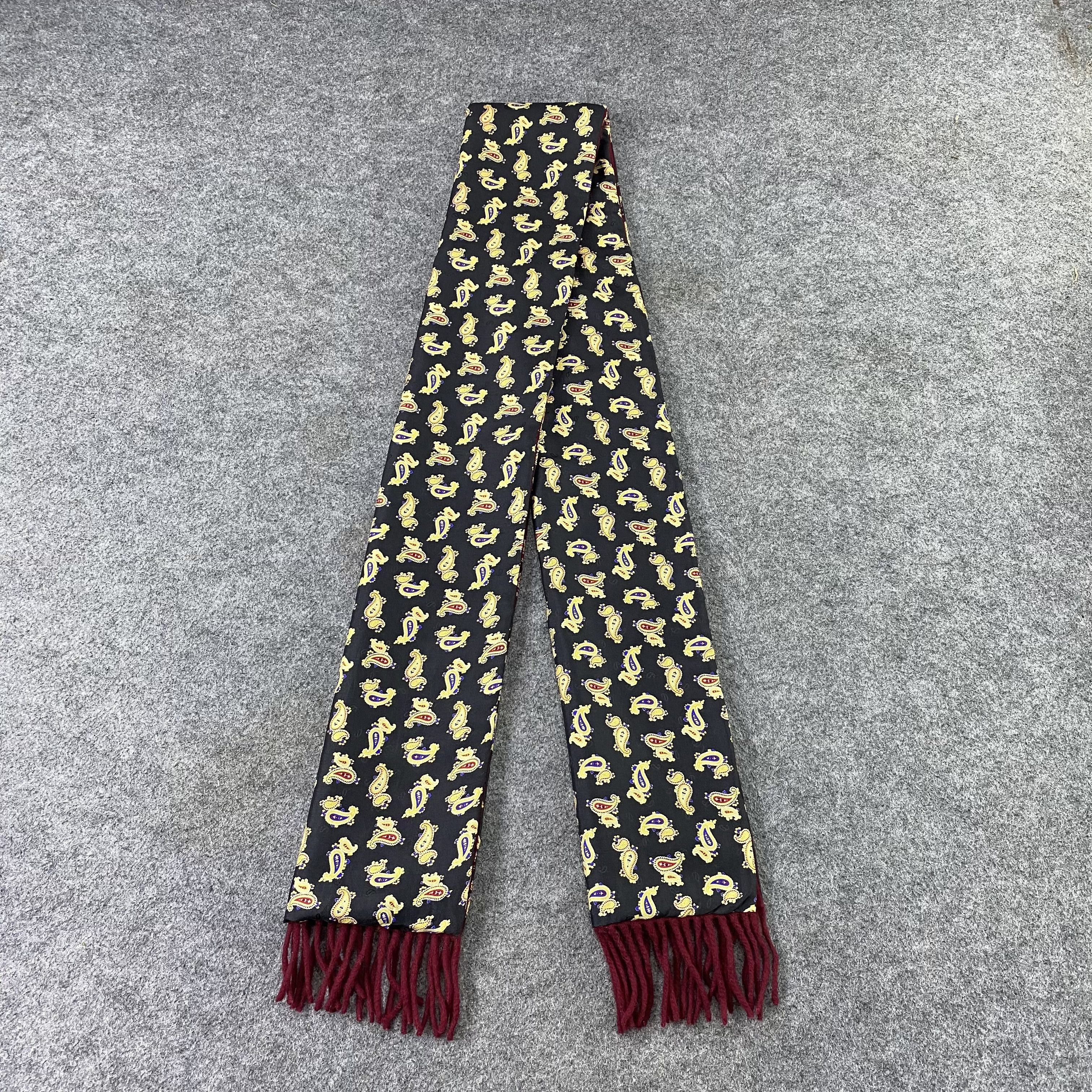 Designer Paisley Silk & Cashmere Muffler / Scarf / Neckwear - T1352 Size ONE SIZE - 4 Thumbnail