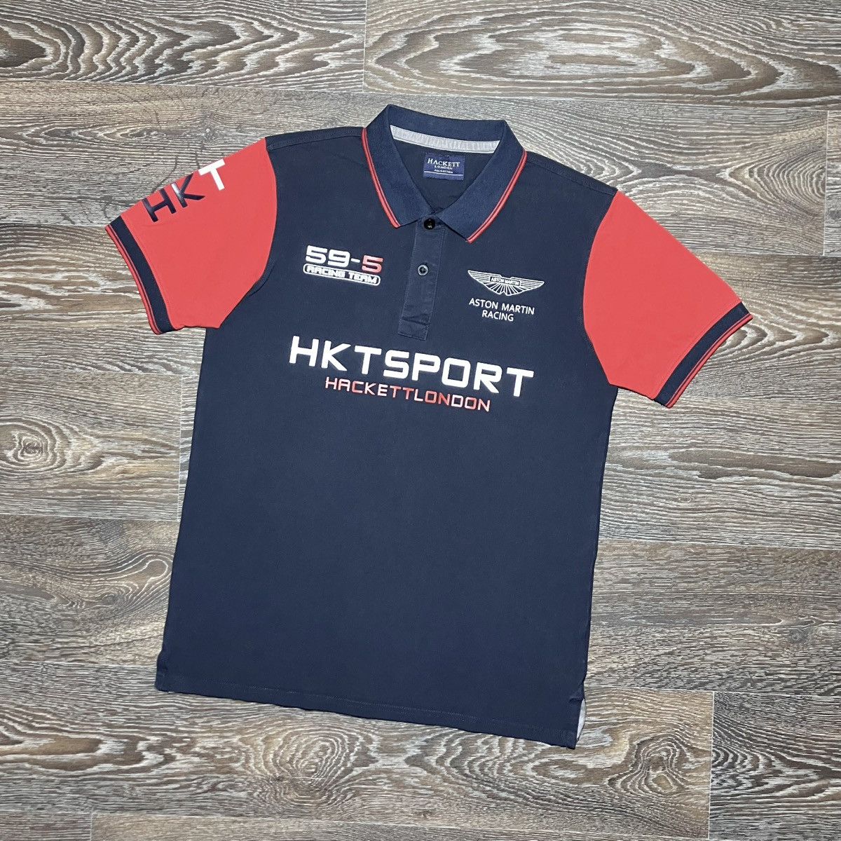 Hackett HACKETT HKTSPORT Aston Martin 59-5 Racing Team Polo Shirt Size US S / EU 44-46 / 1 - 1 Thumbnail