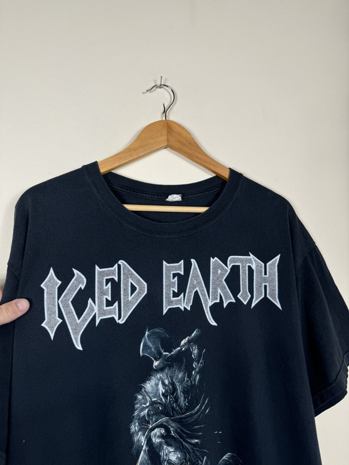 Band Tees × Vintage Iced Earth Fuck Posers Vintage Band T Shirt Size US XL / EU 56 / 4 - 4 Thumbnail
