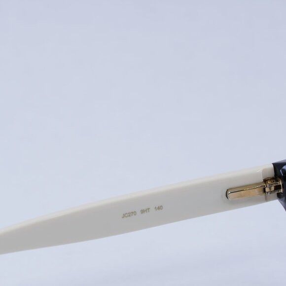 Jimmy Choo Jimmy Choo JC270 09HT 00 Eyeglasses Black/Ivory 53mm Frame Size ONE SIZE - 4 Thumbnail