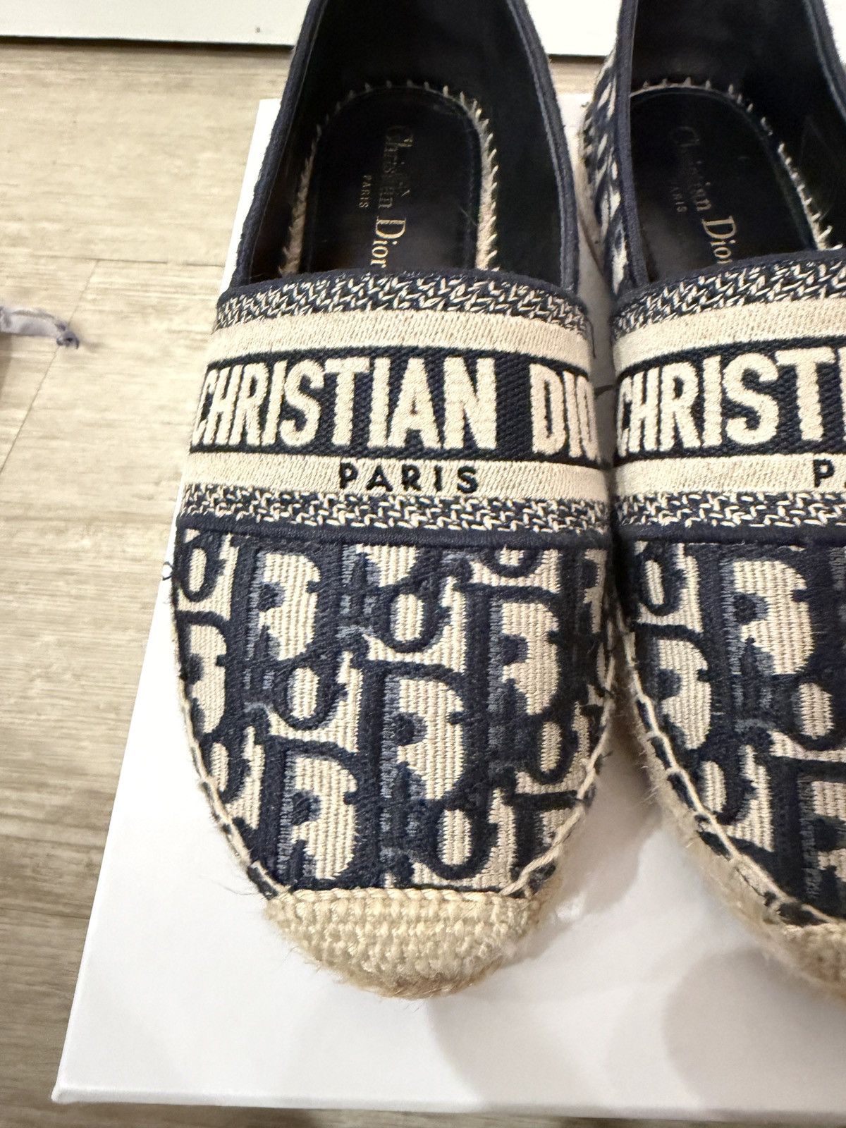Dior Granville Espadrille - Deep Blue Dior Oblique Size 38