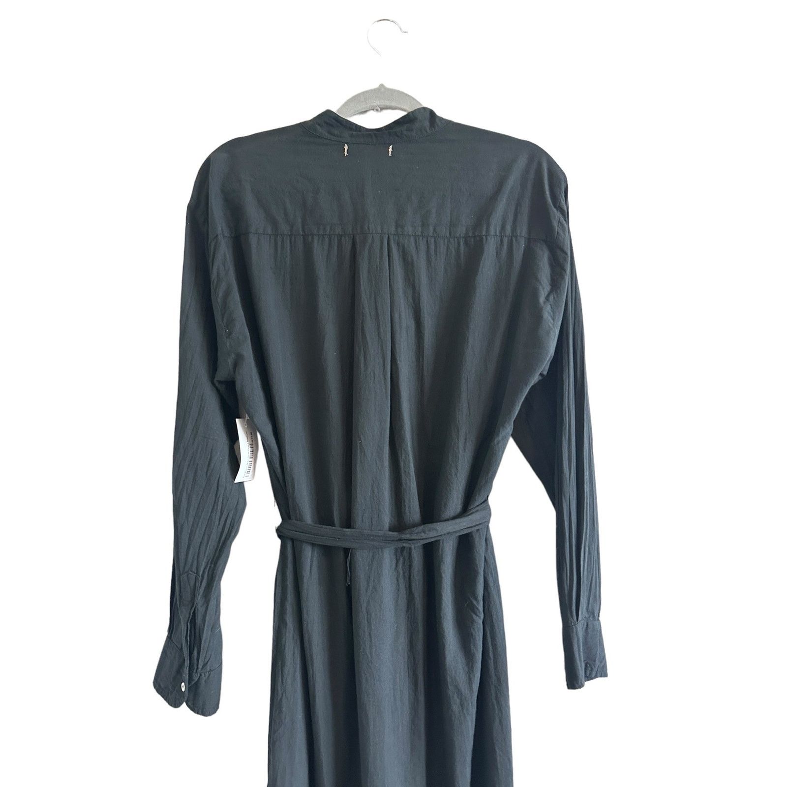 Other Cali Dreaming Medium Black Long Sleeve Button Up Shirt Dress Size M / US 6-8 / IT 42-44 - 10 Thumbnail