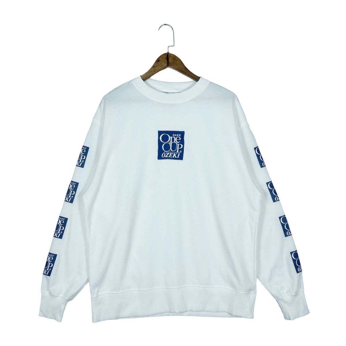 Vintage One Cup Ozeki Sweatshirt White Pullover Size L