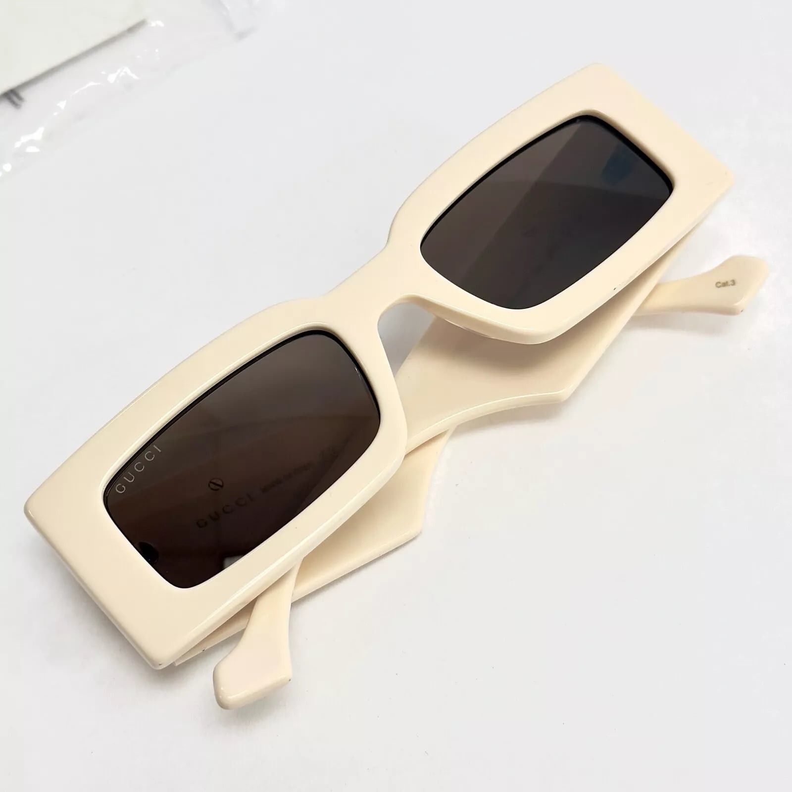 Gucci GUCCI 1425 Ivory Brown Narrow Gg1425S Sunglasses 004 Size ONE SIZE - 7 Thumbnail