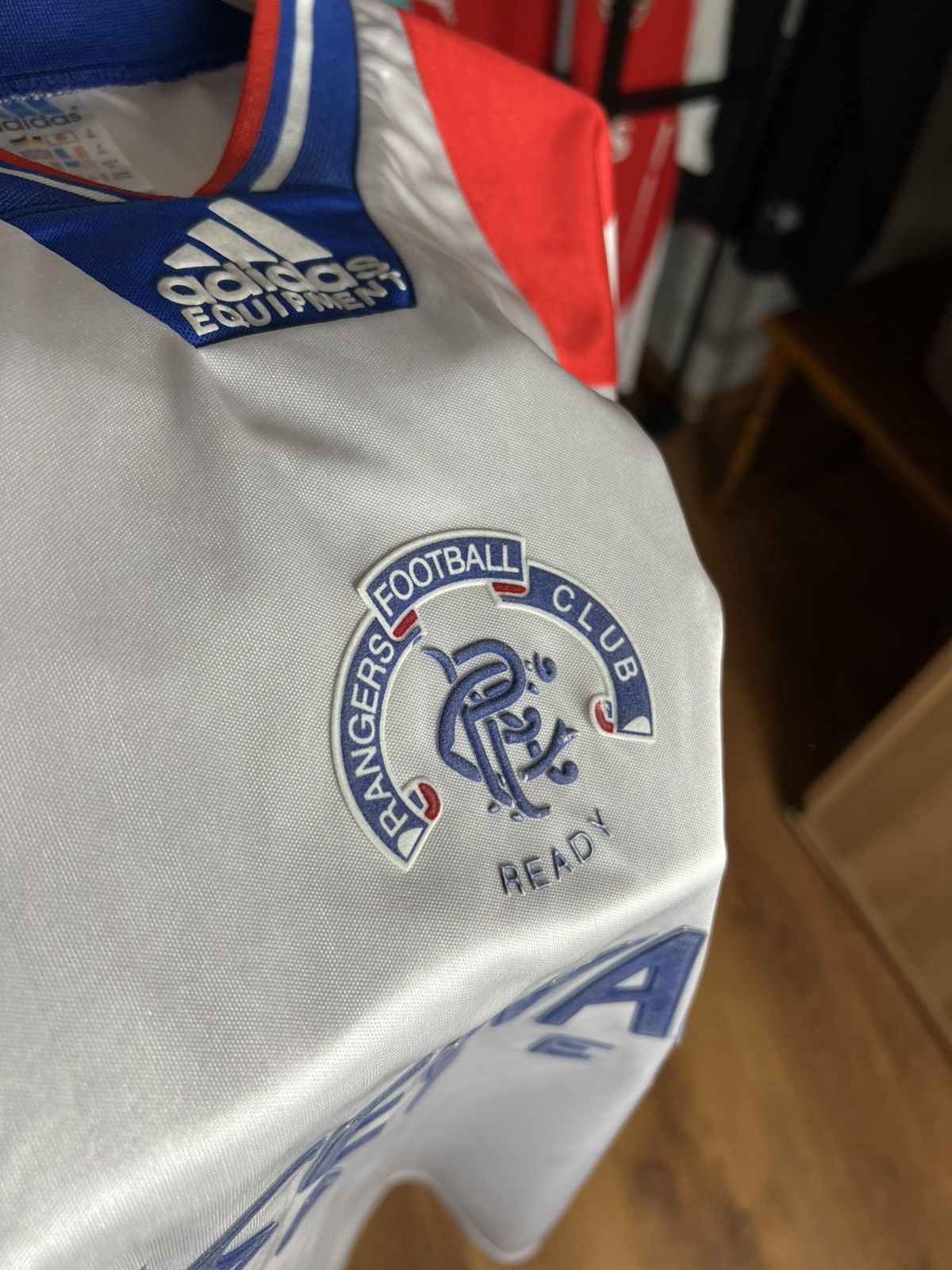 Adidas Soccer Jersey Adidas Rangers 1992/93/94 Retro Kit Size US L / EU 52-54 / 3 - 5 Thumbnail