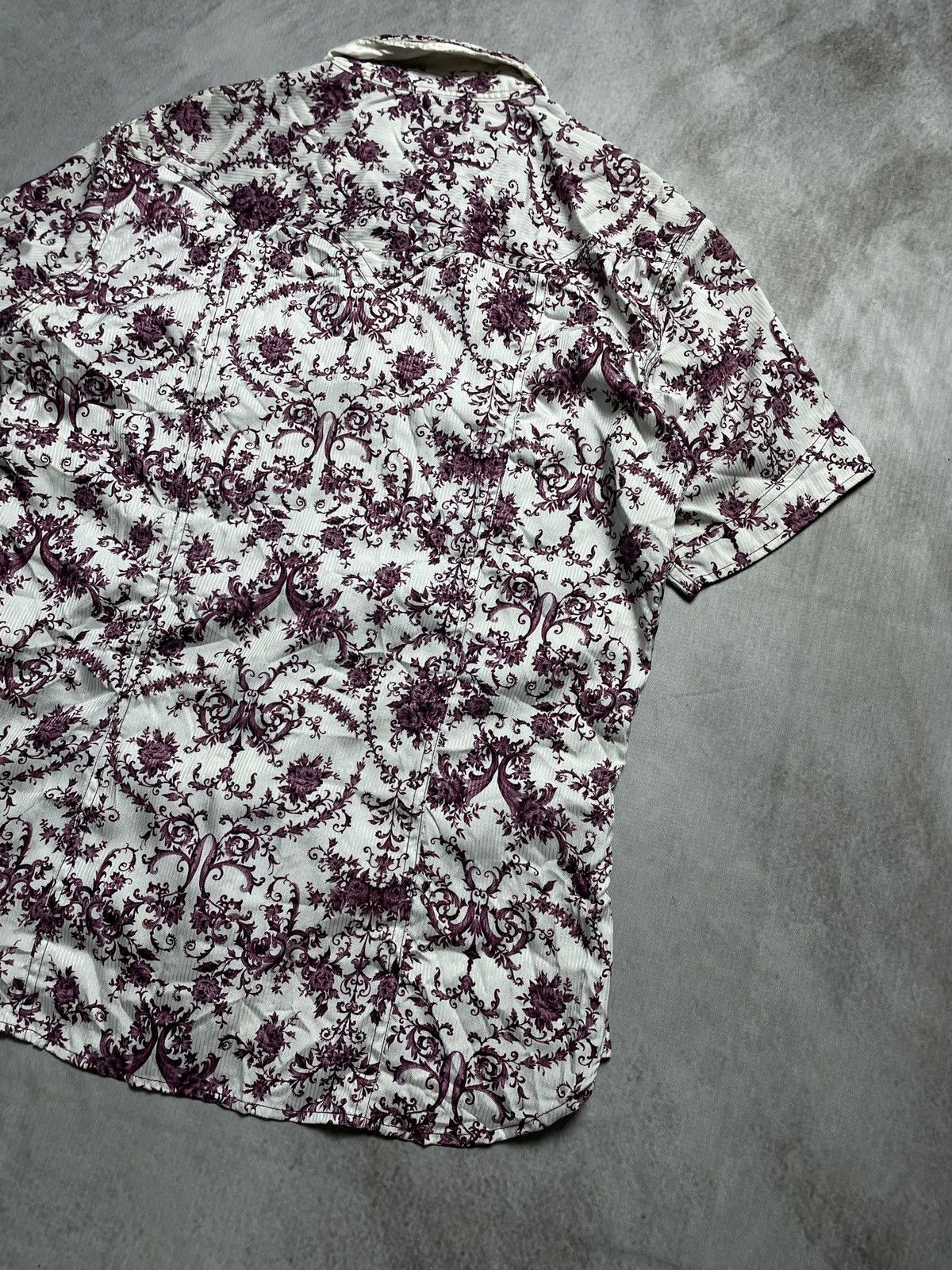 If Six Was Nine 2000’s NCFM - Floral Vkei Style Double Collar Button Shirt Size US M / EU 48-50 / 2 - 9 Thumbnail