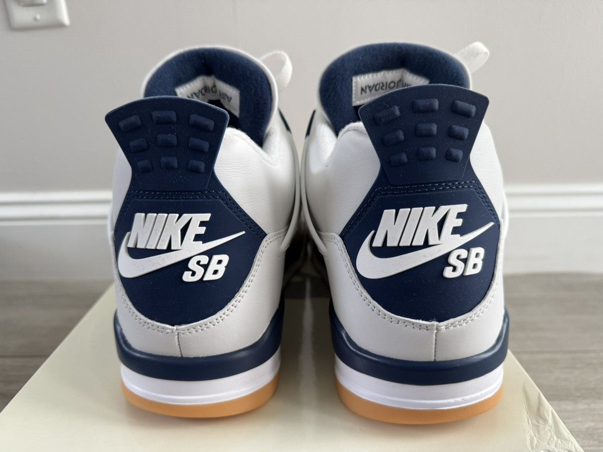Jordan Brand Nike SB Air Jordan 4 Retro White Navy Grey Gum Yellow Red 12 Size US 12 / EU 45 - 6 Thumbnail