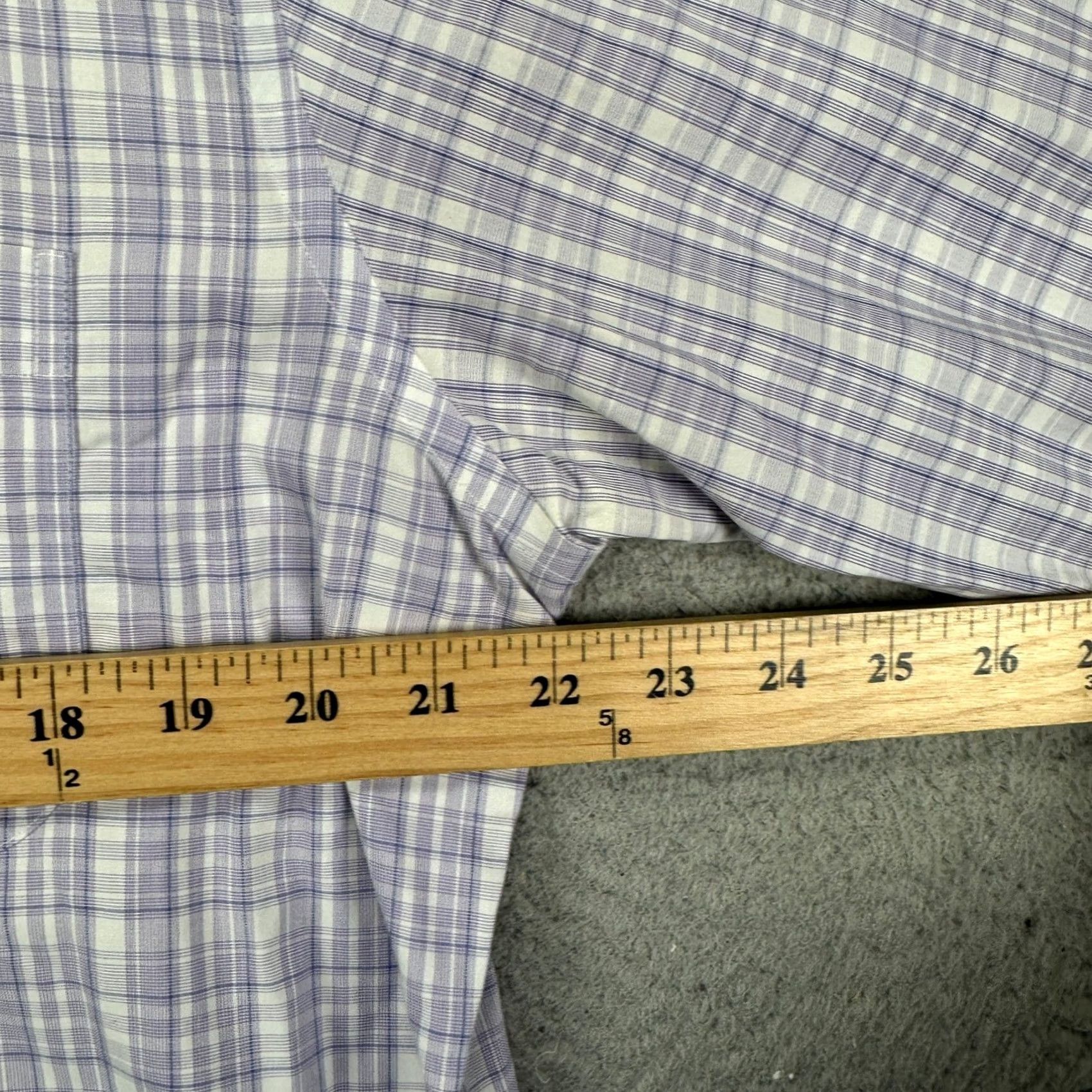 Brooks Brothers Brooks Brothers Regent Dress Shirt Mens 16-35 Purple Plaid Pocket Supima Cotton Button-Down Long Sleeve Size 42R - 7 Thumbnail