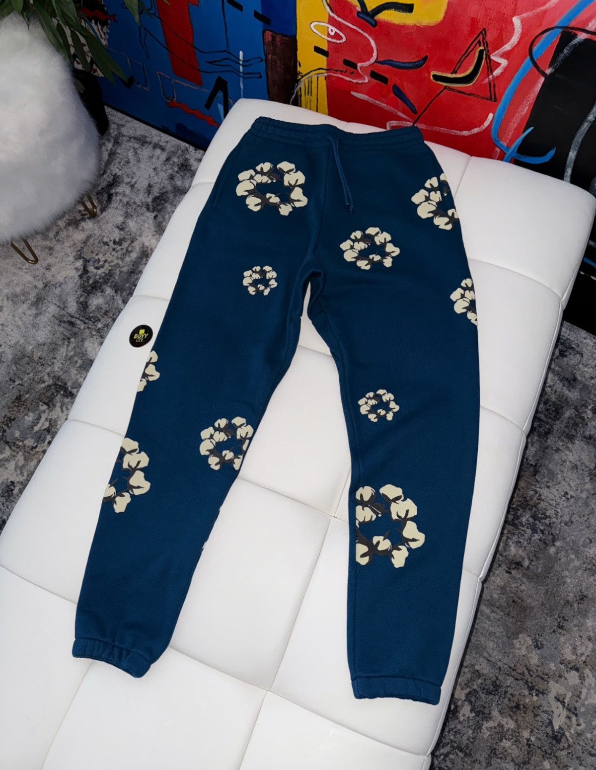 Cactus Plant Flea Market × DENIM TEARS Cactus denim wreath sweatpants Size US 32 / EU 48 - 1 Thumbnail