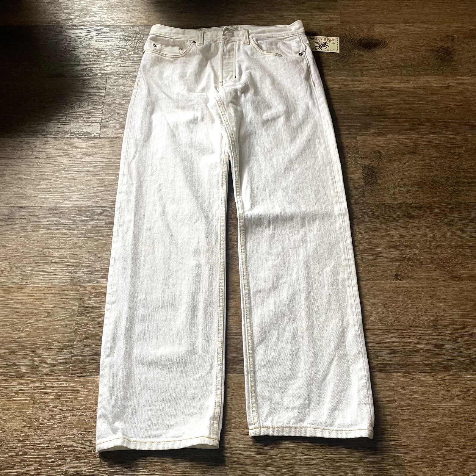 Other Love Japan Academi Salvage White/Gold Jeans- Size Men's M Size US 32 / EU 48 - 2 Thumbnail
