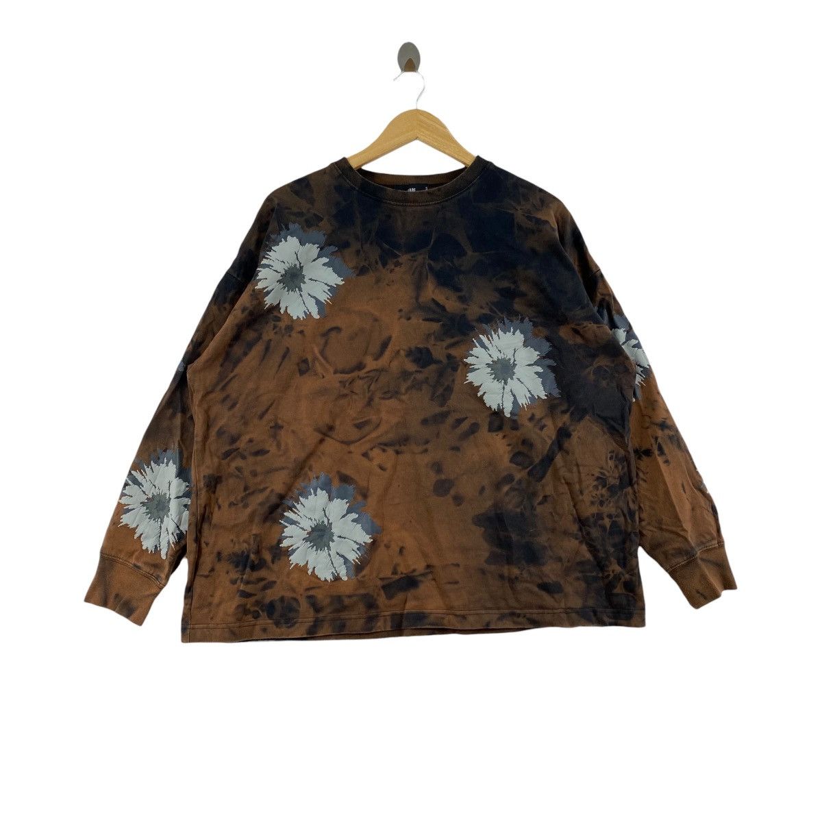 HARE × Japanese Brand × Vintage Vintage HARE JAPAN FLORAL Tie Dye AOP Baggy Tee Shirt Size S / US 4 / IT 40 - 1 Thumbnail