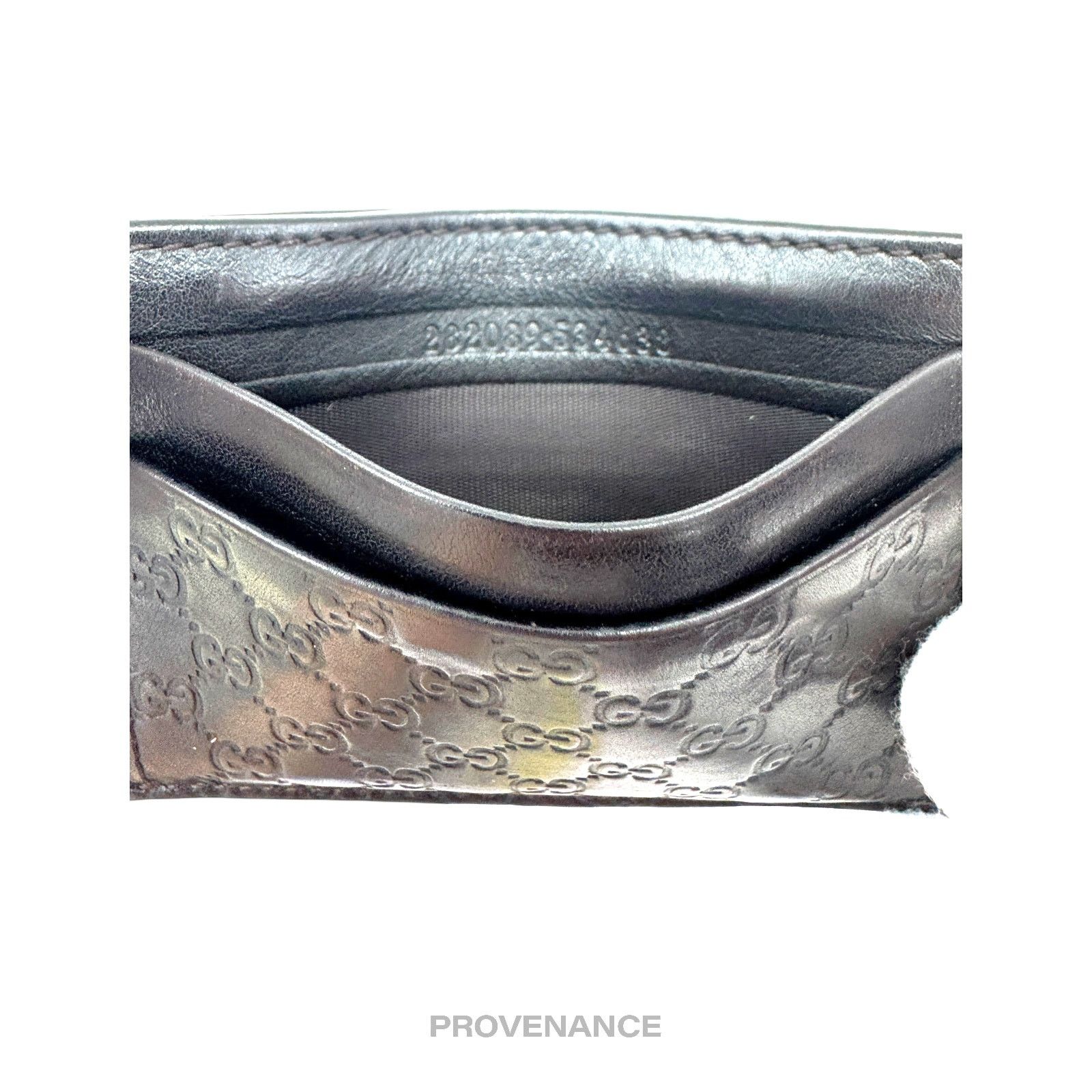 Gucci 🔴 Gucci Card Holder Wallet - Dark Chocolate MicroGuccissima Size ONE SIZE - 6 Thumbnail