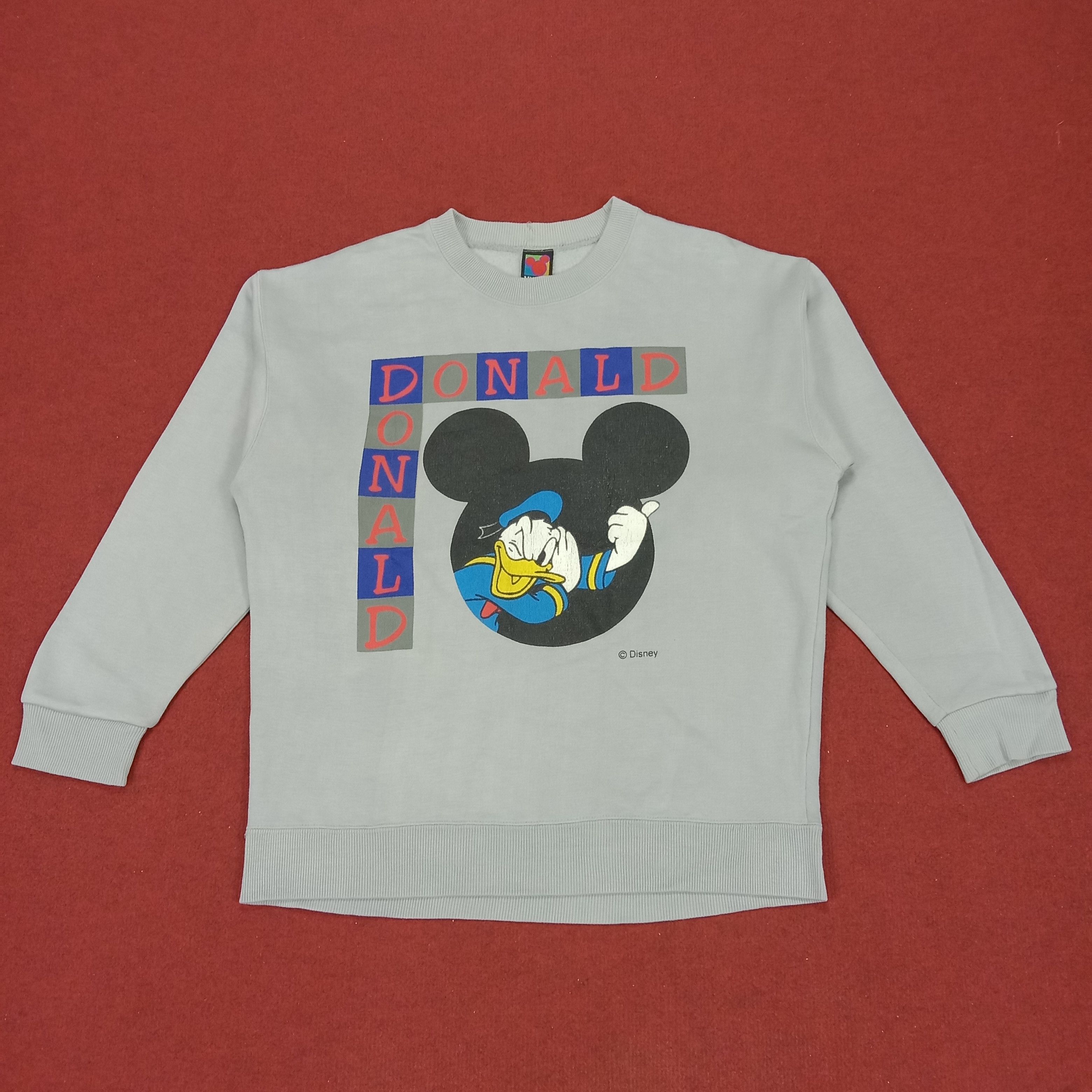 Disney × Mickey Mouse × Vintage Donald Duck Cartoon Character Vintage Streetwear Sweatshirt Size US L / EU 52-54 / 3 - 1 Thumbnail