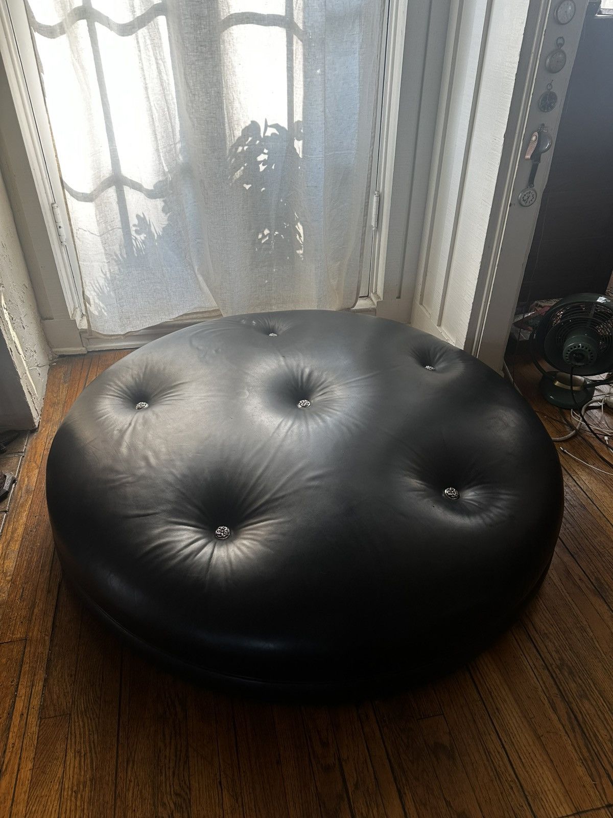 RARE 1/1 Chrome Hearts Black Leather Dog Bed / Ottoman