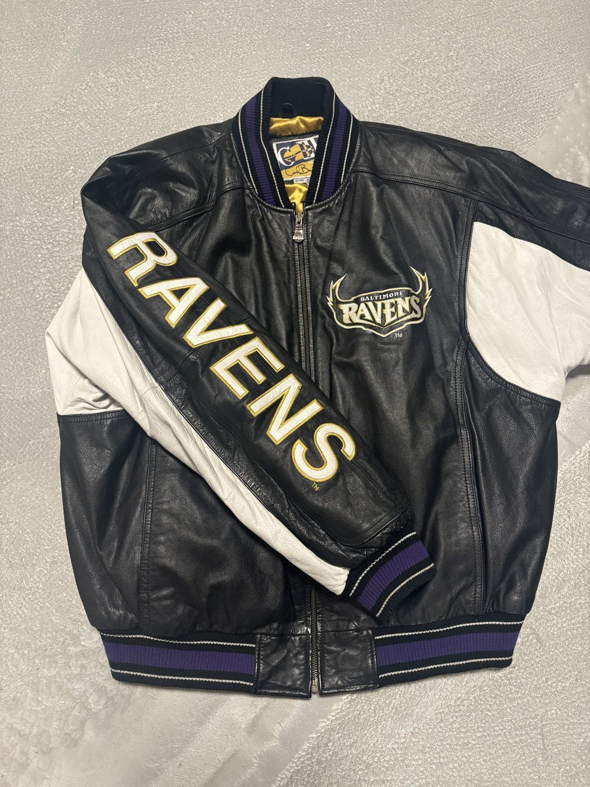 Vintage 80s Vintage Ravens Leather Jacket Size US XL / EU 56 / 4 - 1 Thumbnail