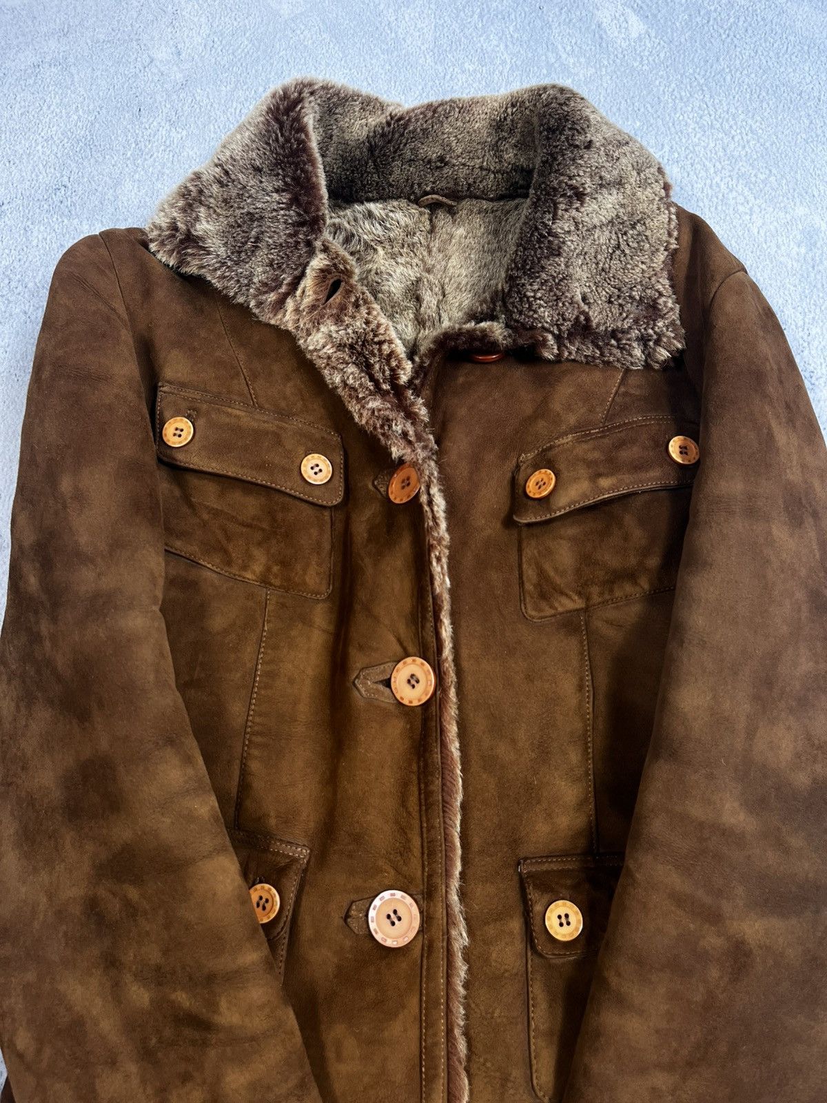 Other Vintage Y2K leather fur sheepskin coat jacket old money Size XS / US 0-2 / IT 36-38 - 4 Thumbnail