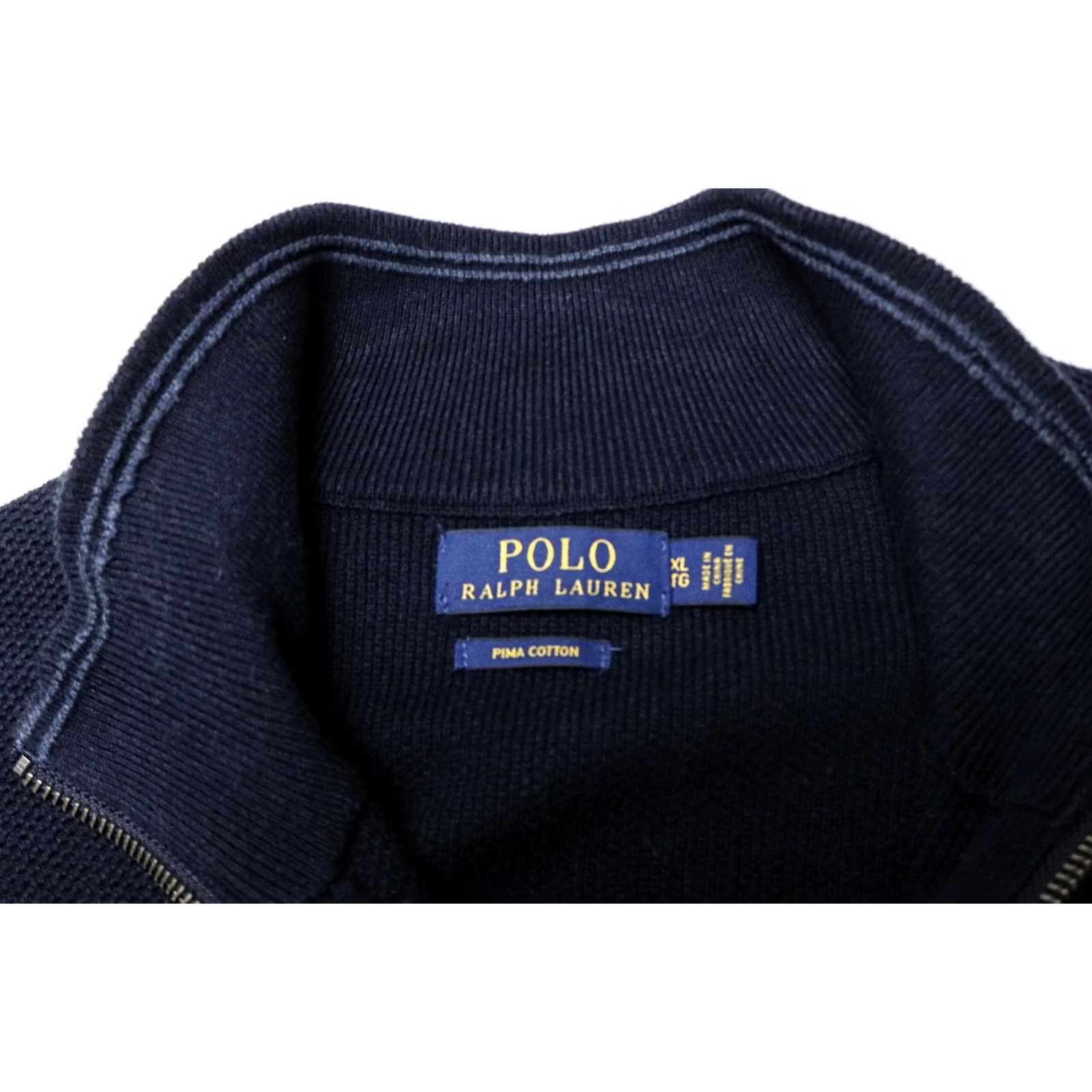 Ralph Lauren RALPH LAUREN POLO Jumper Men's XL Blue Knitted Mock Neck Pima Cotton Zipped Size US XL / EU 56 / 4 - 7 Thumbnail