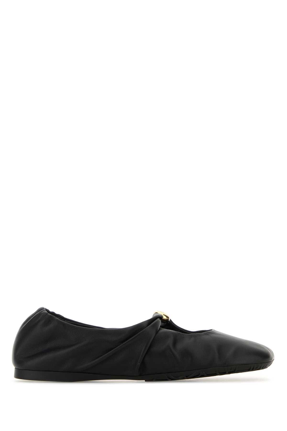 Loewe Black Nappa Leather Pebble Ballerinas Size US 5 / IT 35 - 1 Thumbnail