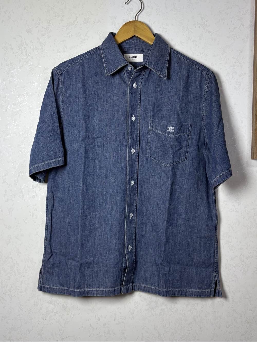 Celine CELINE Logo Denim Shirt Size XS Size US XS / EU 42 / 0 - 1 Thumbnail
