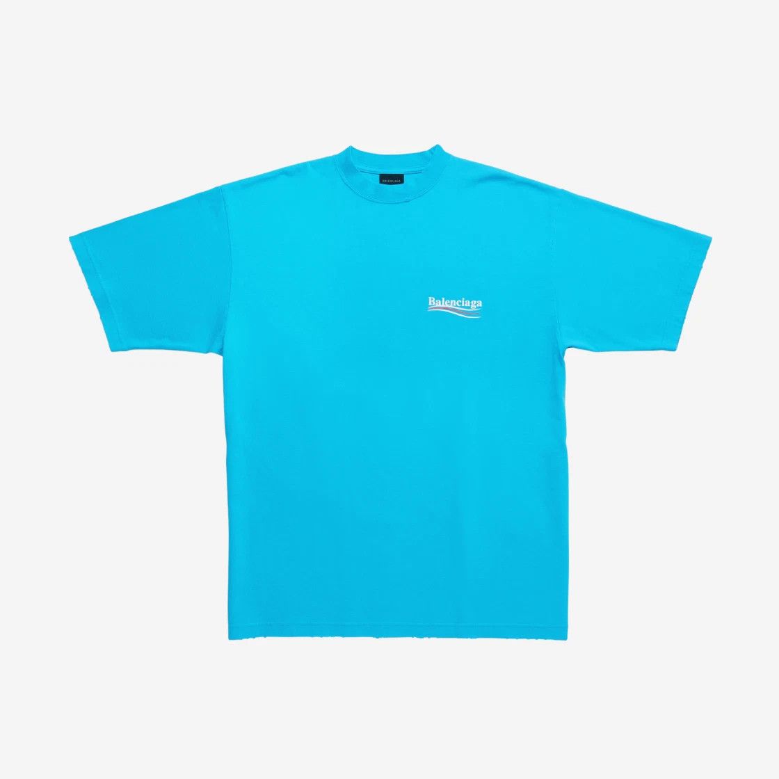 Balenciaga o1mt1gz0225 Political Campaign T-Shirt Large Fit Azure Blue Size US S / EU 44-46 / 1 - 1 Thumbnail