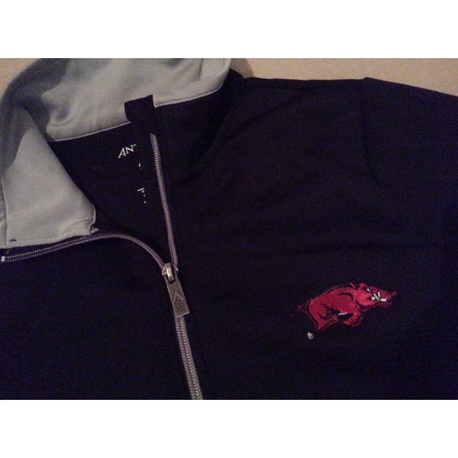 Vintage Womens Antigua Arkansas Razorbacks Jacket M Medium Black Track Athletic Jacket Size M / US 6-8 / IT 42-44 - 3 Thumbnail