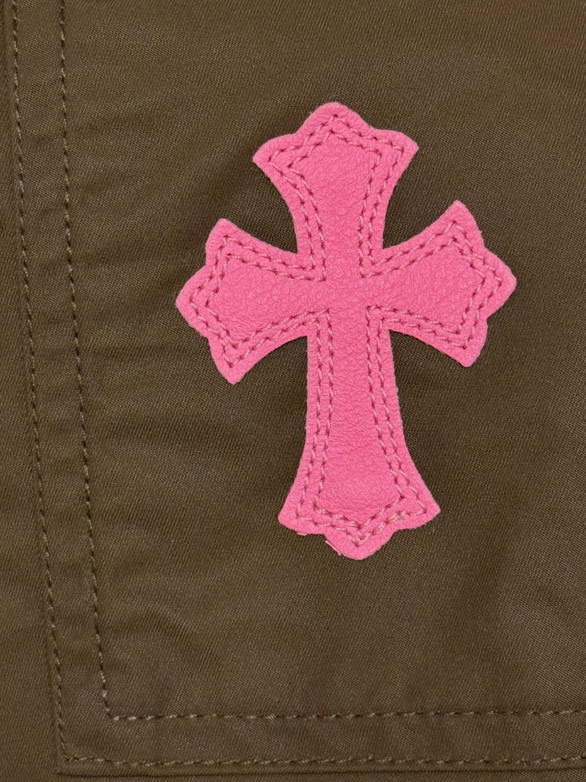 Chrome Hearts chrome hearts Pink patch brown nylon carpenter pants Size US 27 - 10 Thumbnail