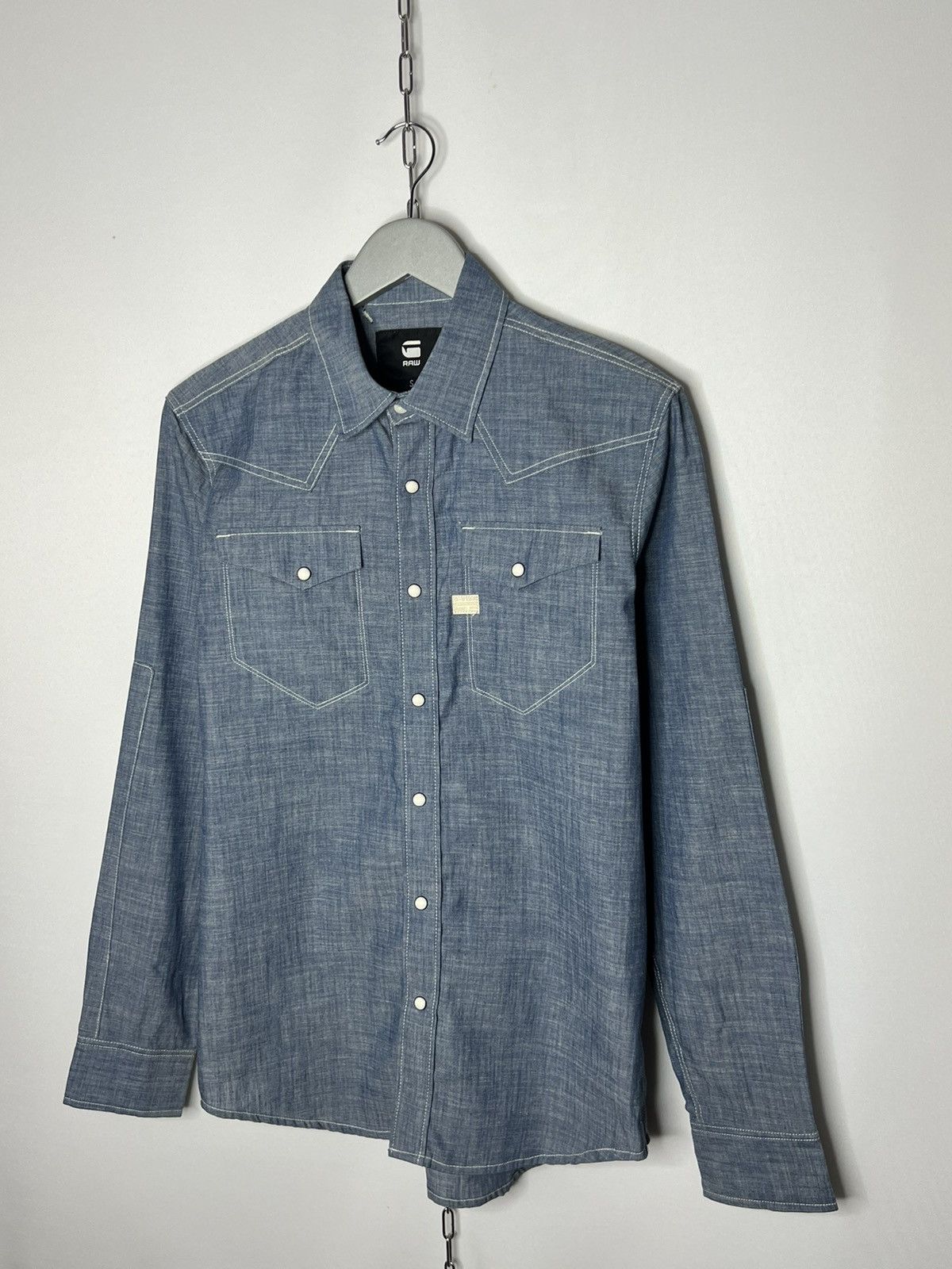 Designer × G-Star 🔥 G Star Raw Denim Long Sleeve Shirt Overshirt Button UP 🔥 Size US S / EU 44-46 / 1 - 3 Thumbnail