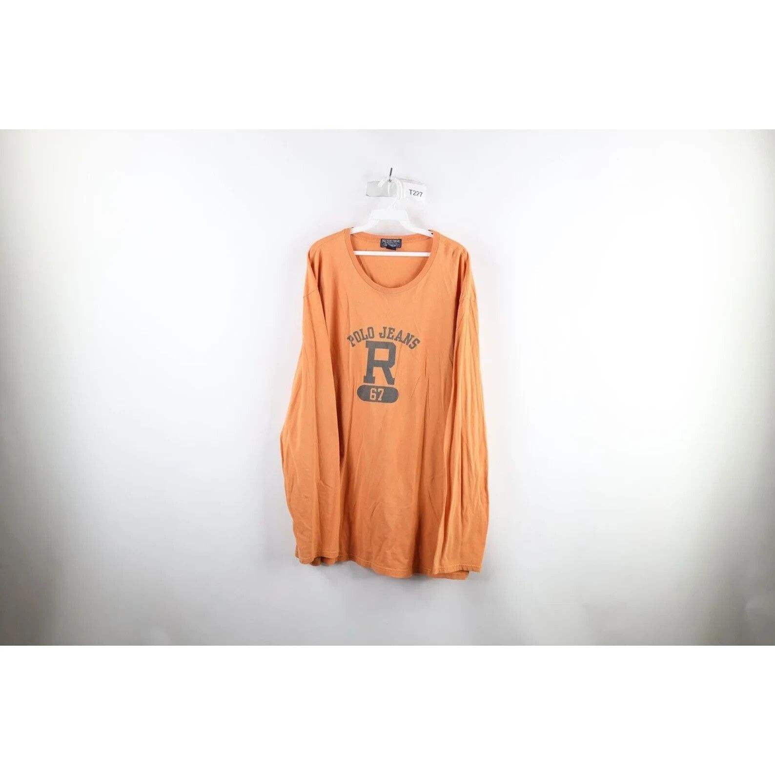 Polo Ralph Lauren Vintage 90s Ralph Lauren Faded Long Sleeve T-Shirt Size US XXL / EU 58 / 5 - 1 Thumbnail