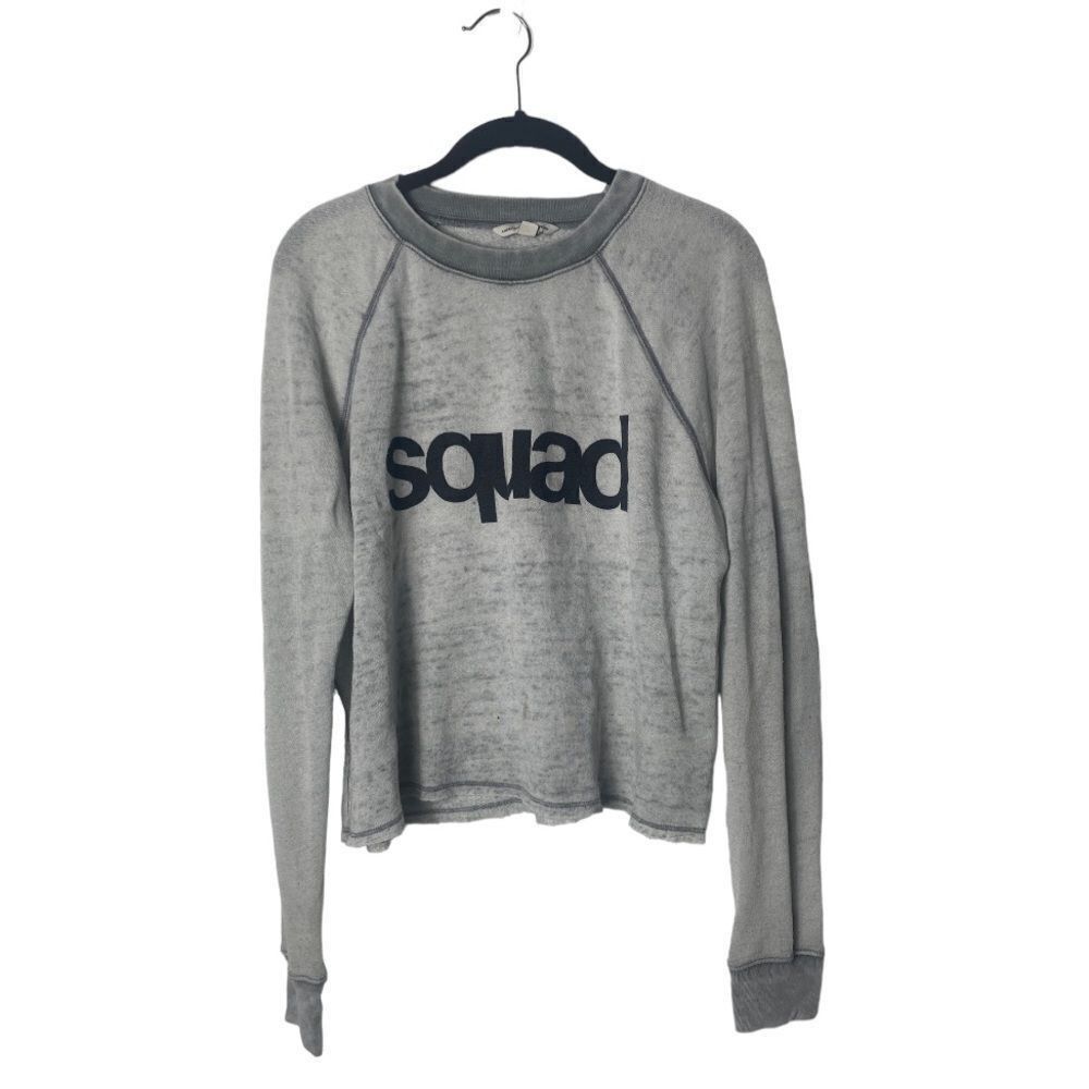 American Eagle Outfitters American Eagle Outfitters Women’s Gray “Squad” Sweatshirt Si Size S / US 4 / IT 40 - 2 Thumbnail